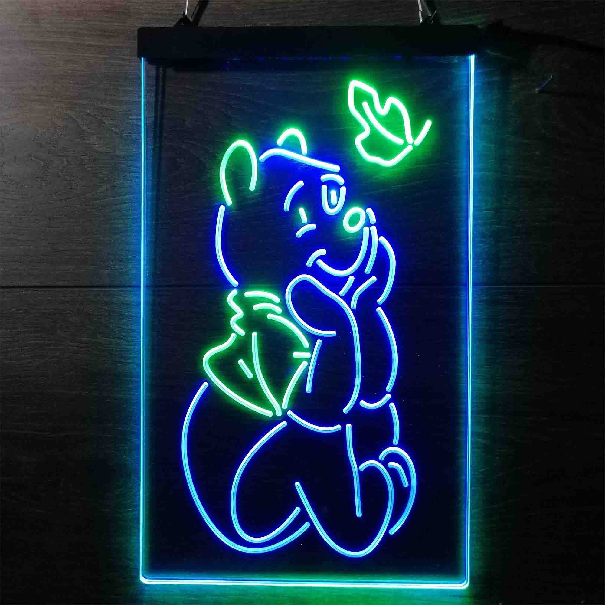 Winnie The Pooh Sit Down Neon-Like LED Sign