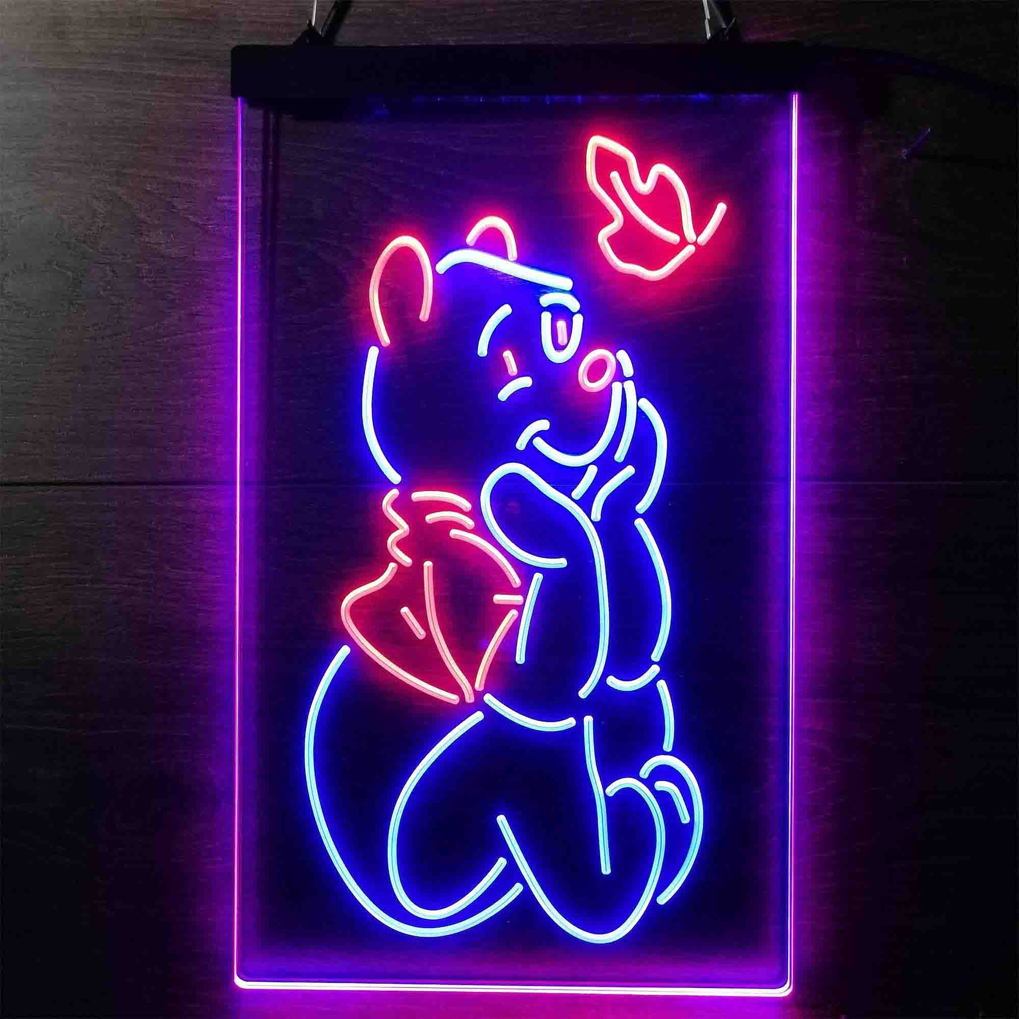 Winnie The Pooh Sit Down Neon-Like LED Sign - ProLedSign