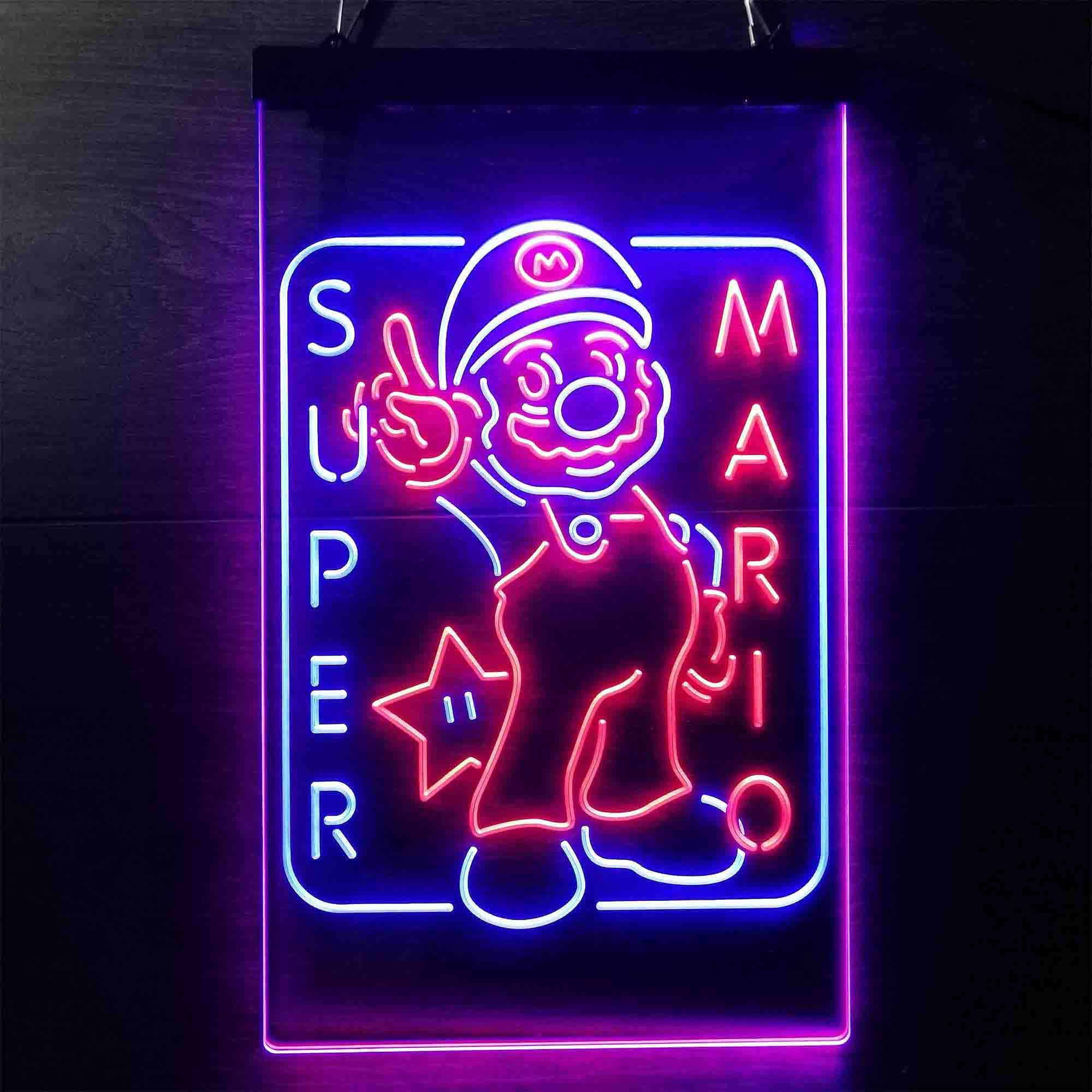 Super Mario Star Game Room Neon Light LED Sign