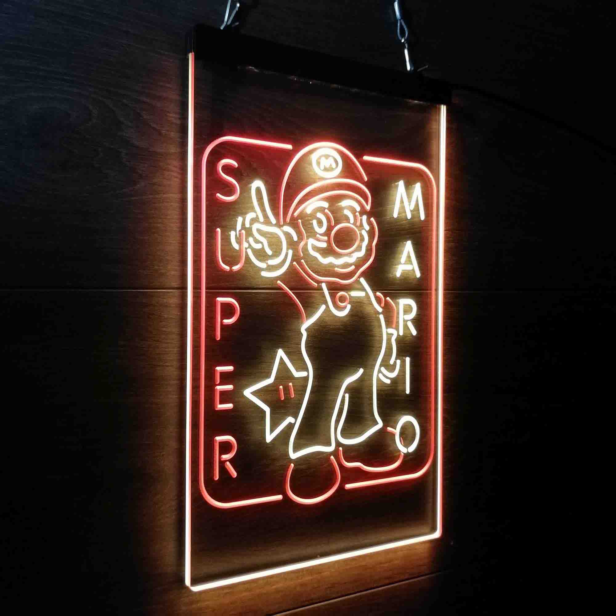 Super Mario Star Game Room Neon Light LED Sign