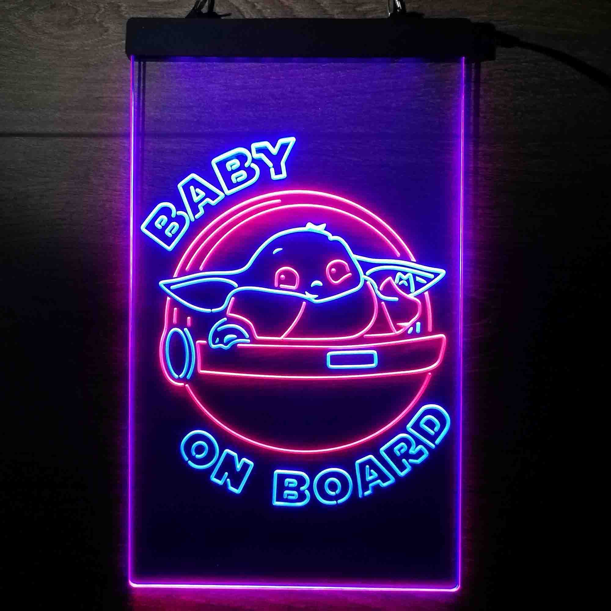 Baby Yoda Mandalorian Game Room Neon Light LED Sign