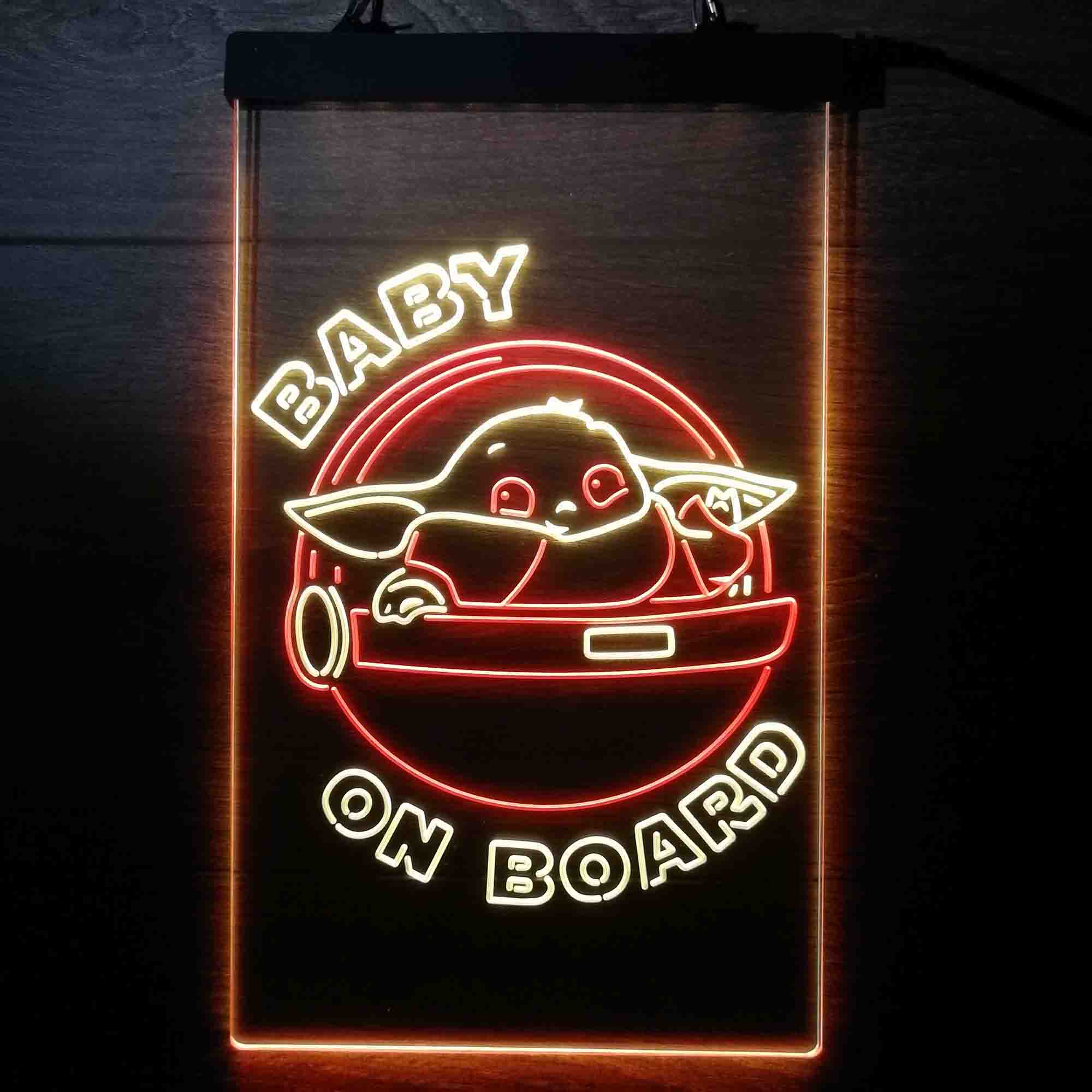 Baby Yoda Mandalorian Game Room Neon Light LED Sign