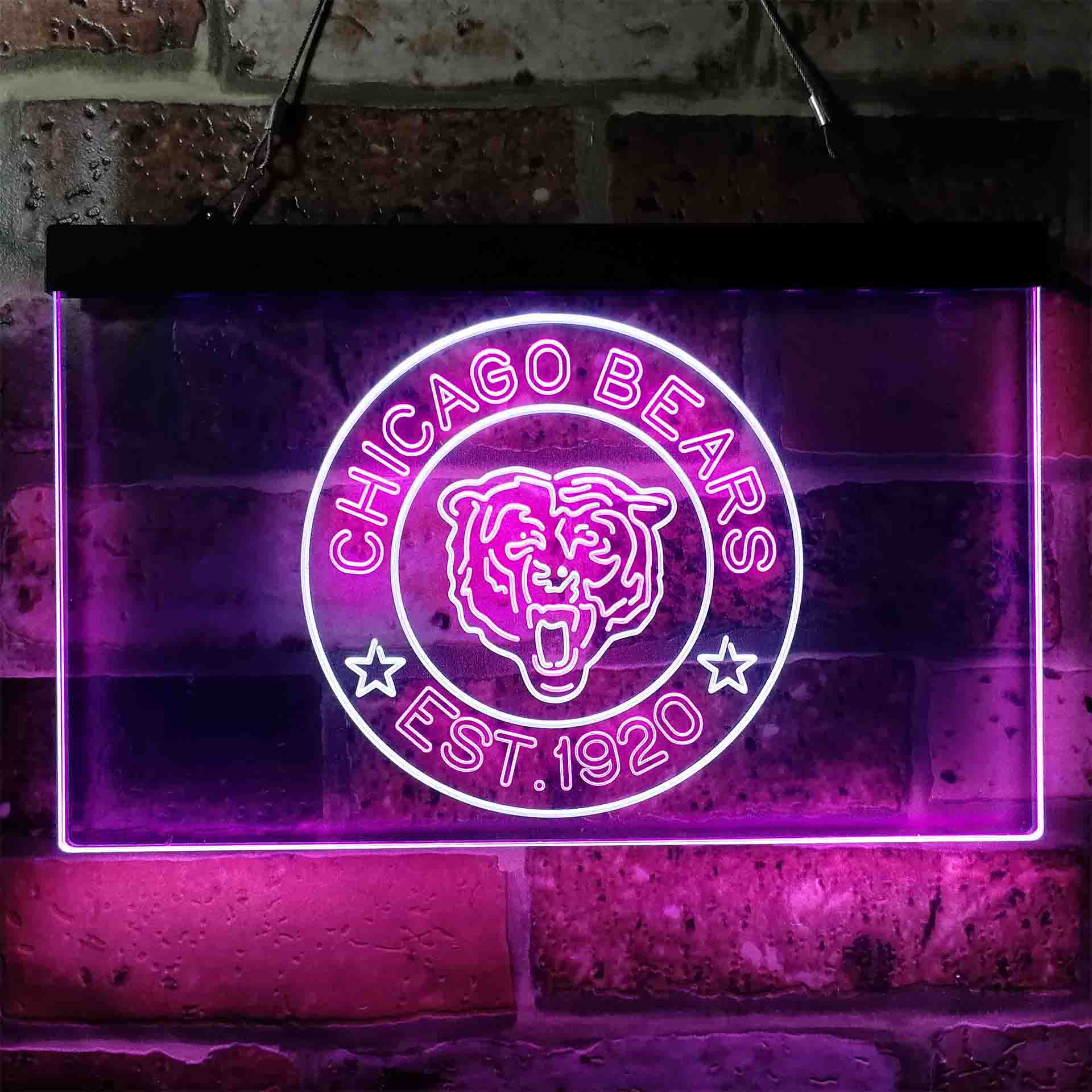Personalized Chicago Bears Neon-Like LED Sign