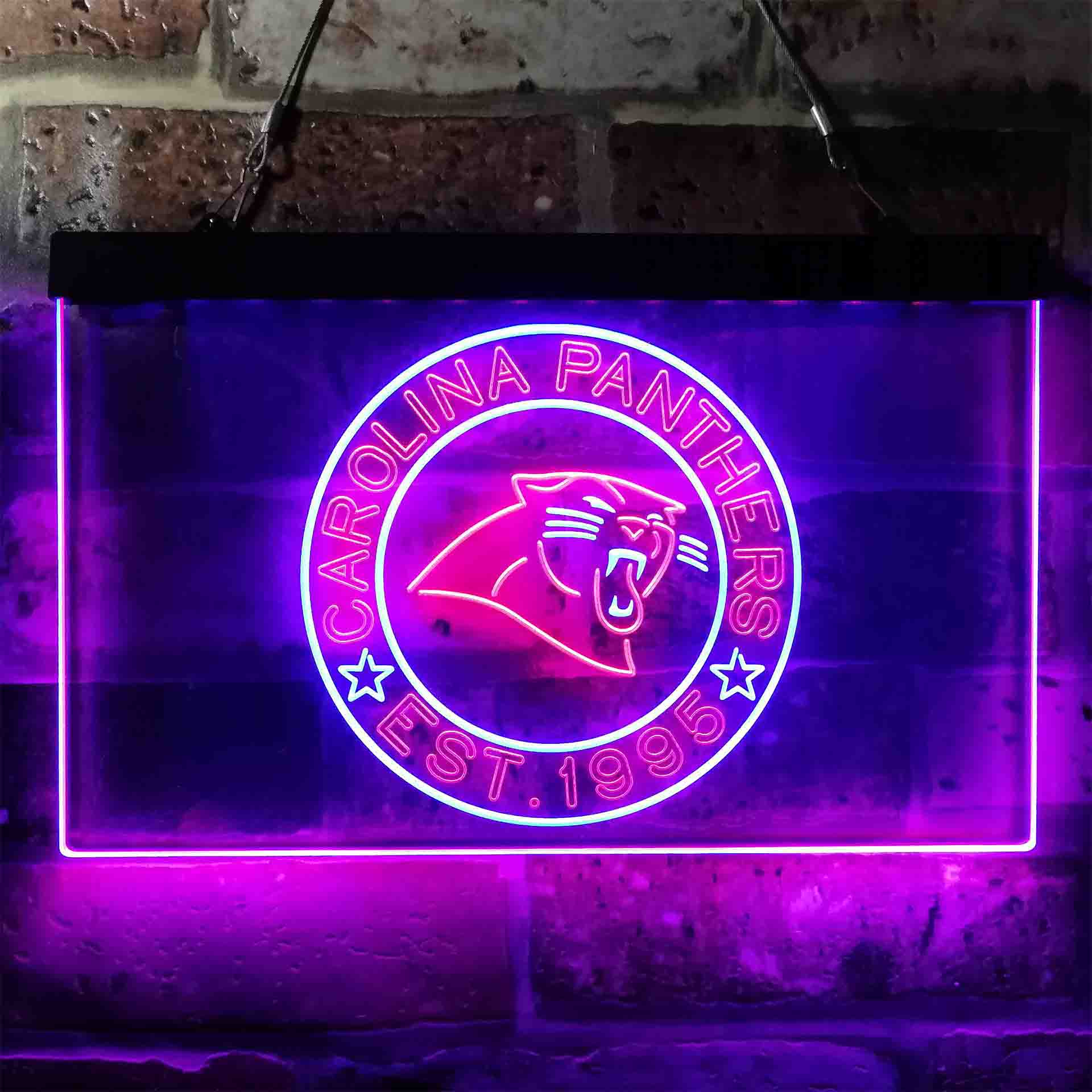 Personalized Carolina Panthers Neon-Like LED Sign