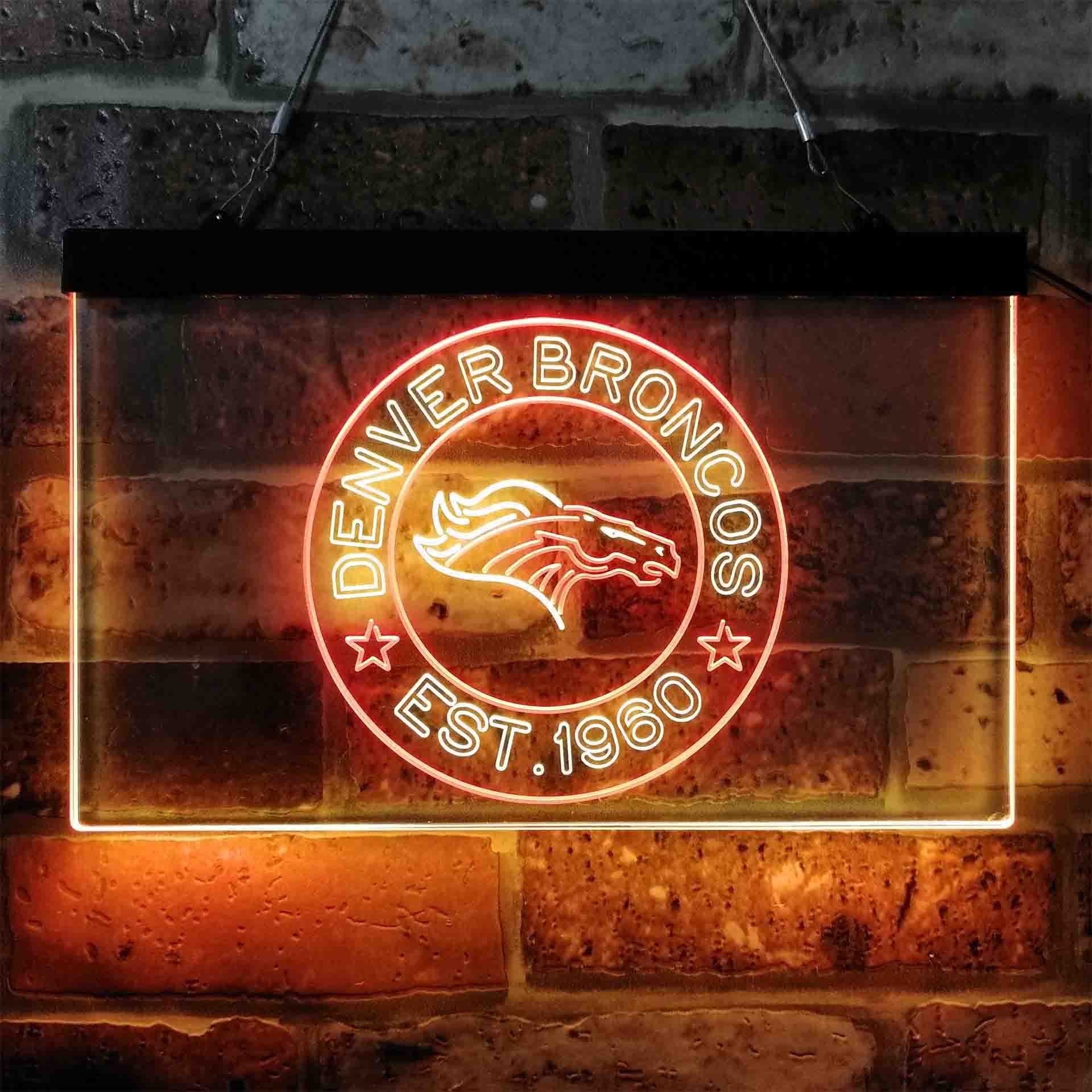 Personalized Denver Broncos Neon-Like LED Sign - ProLedSign