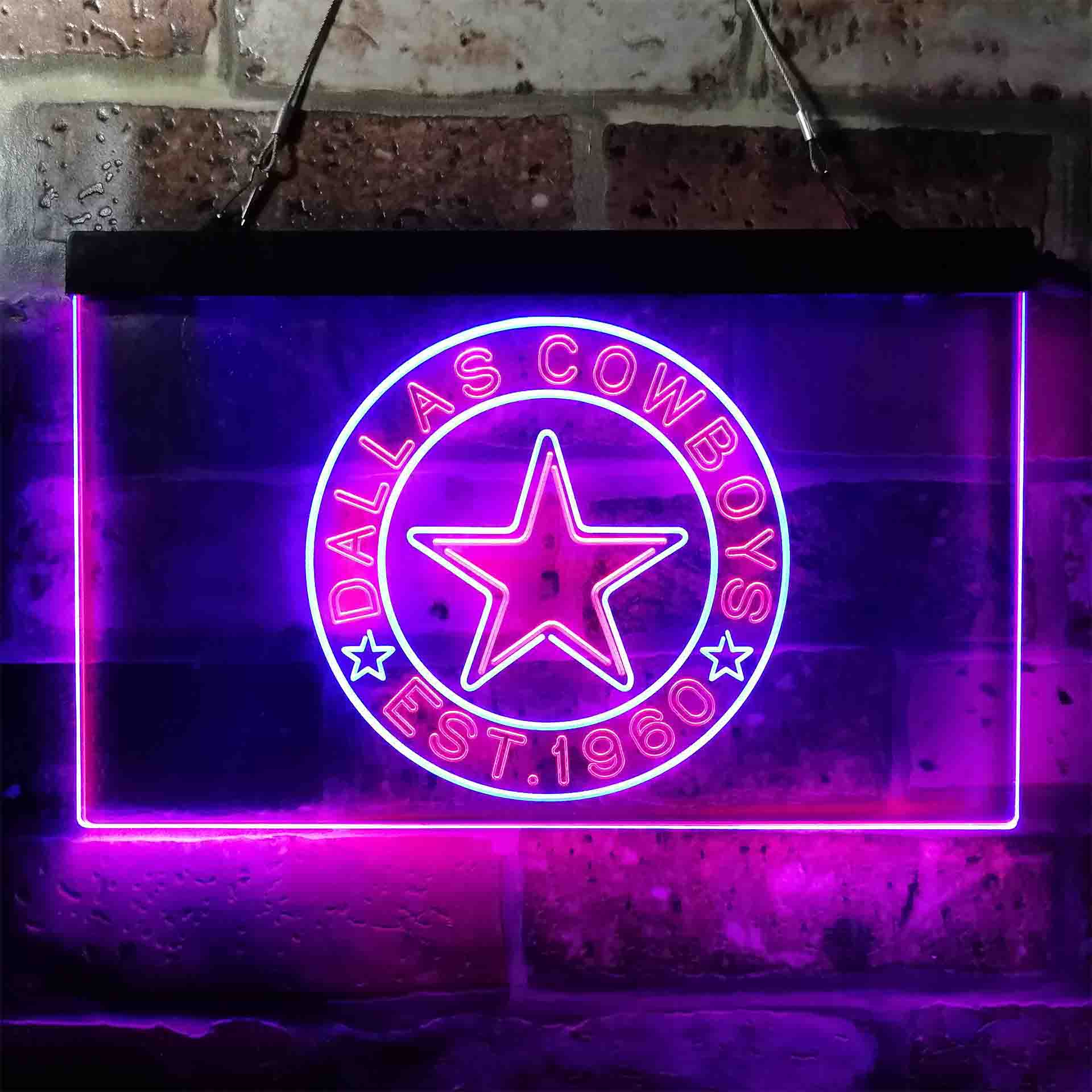 Personalized Dallas Cowboys Neon-Like LED Sign