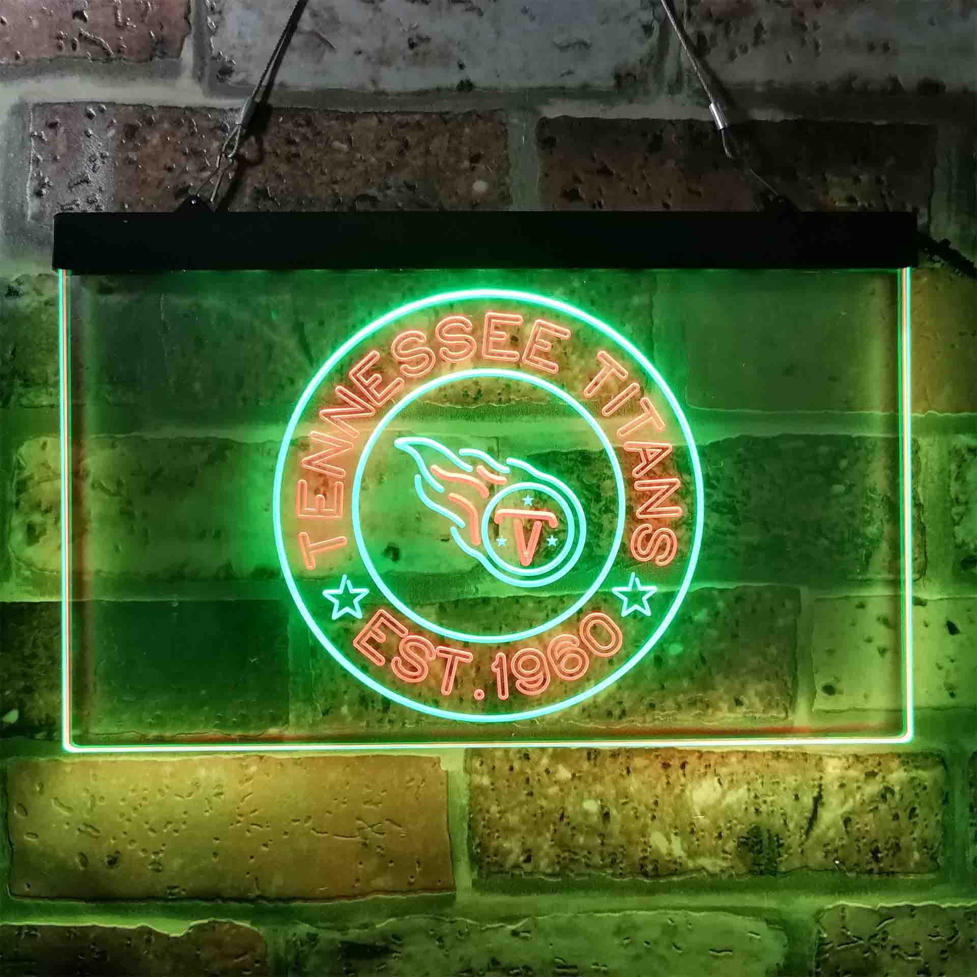 Personalized Custom Your Sport Team Titans Est. 1960 Dual Color LED Neon Sign ProLedSign