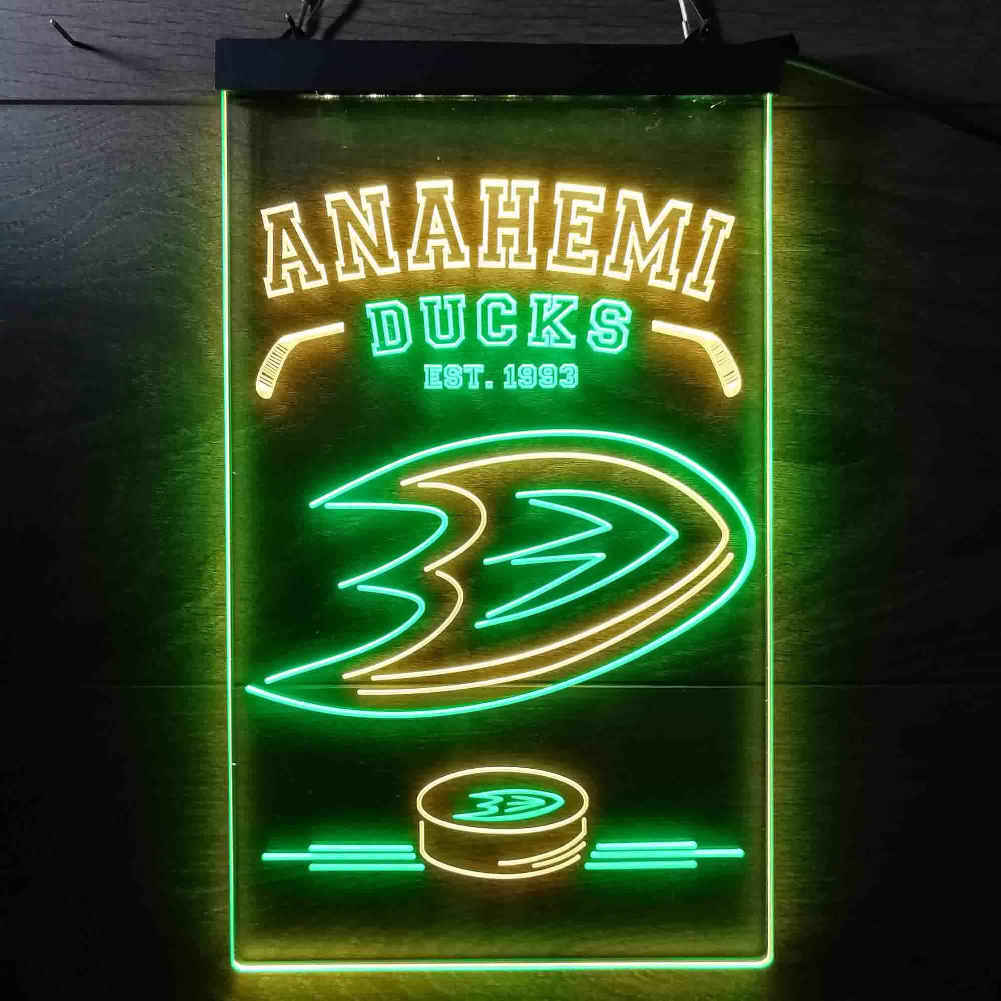 Custom Anahemi Ducks Est. 1993 NHL Neon-Like LED Sign - Father's Day Gift - ProLedSign