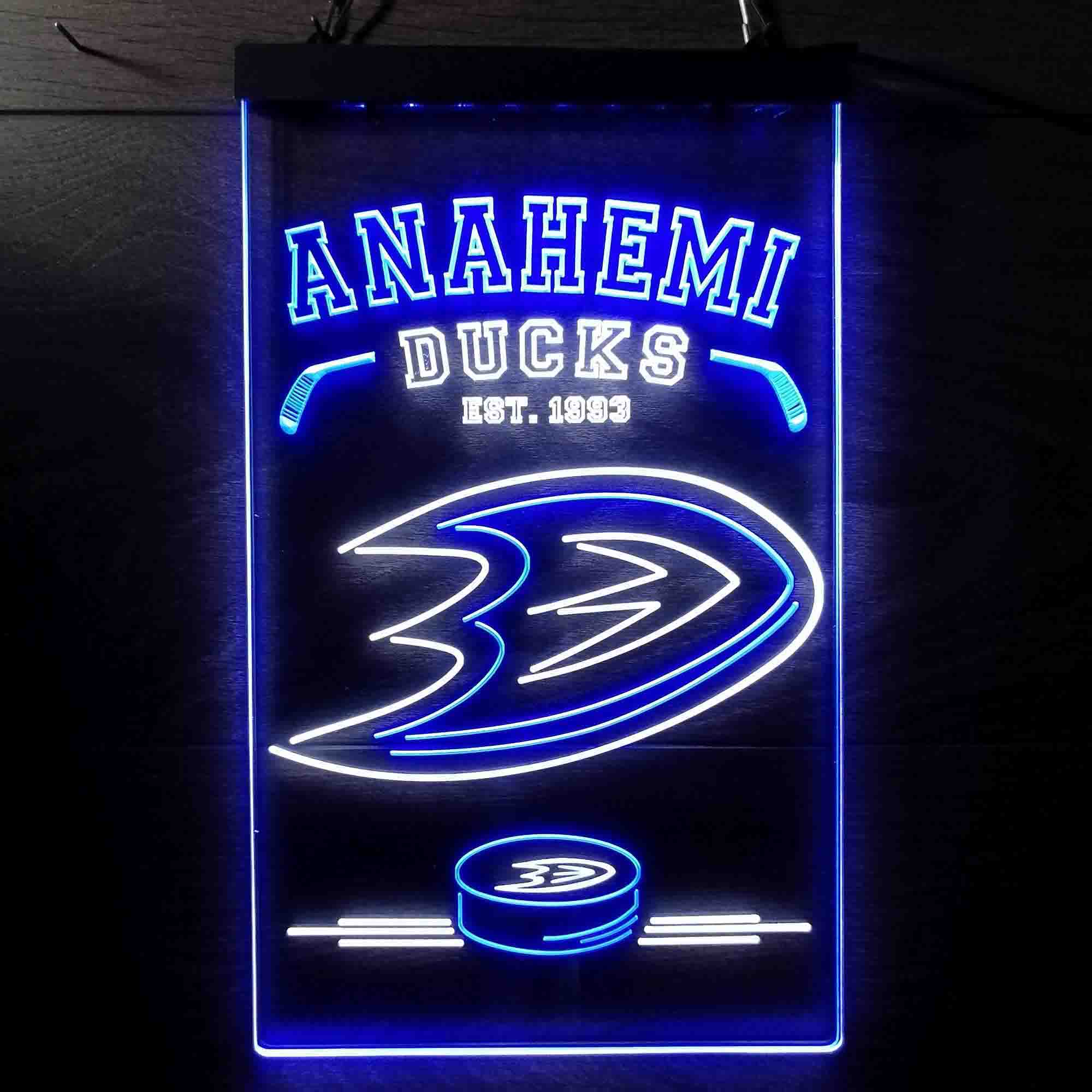 Custom Anahemi Ducks Est. 1993 NHL Neon-Like LED Sign - Father's Day Gift - ProLedSign