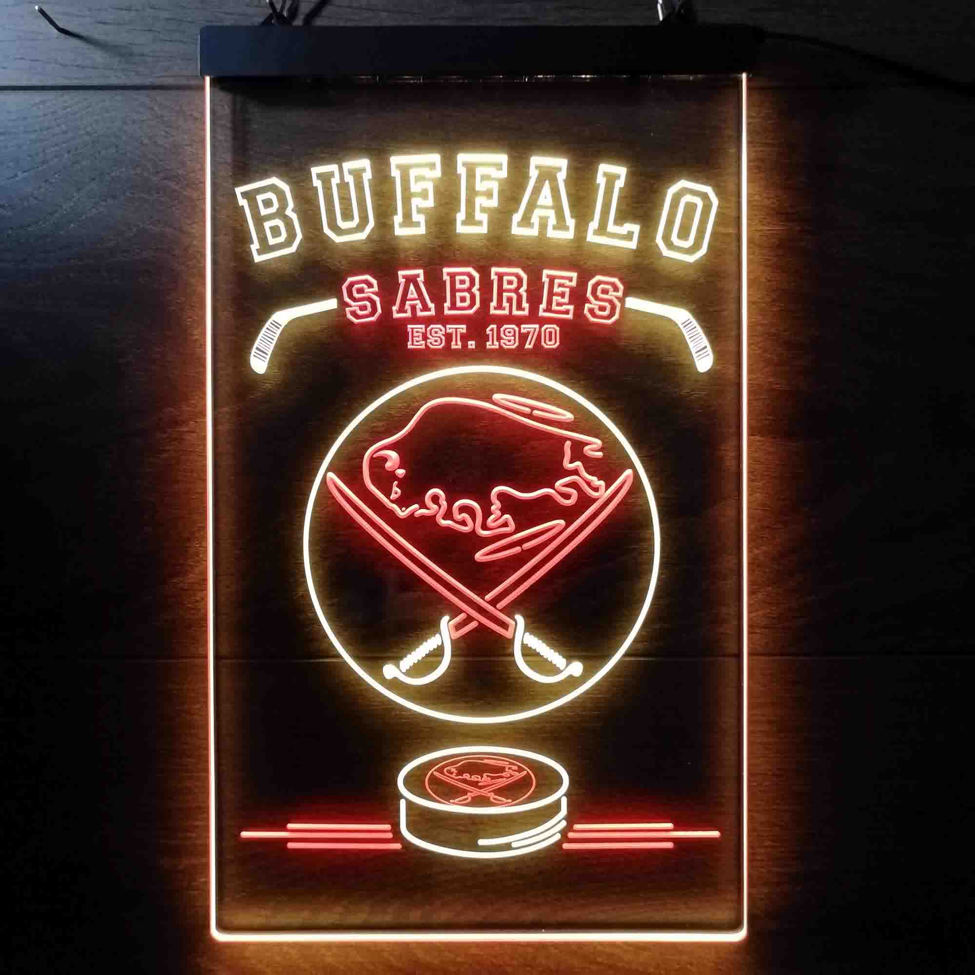 Custom Buffalo Sabres Est. 1970 NHL Neon-Like LED Sign - Father's Day Gift - ProLedSign