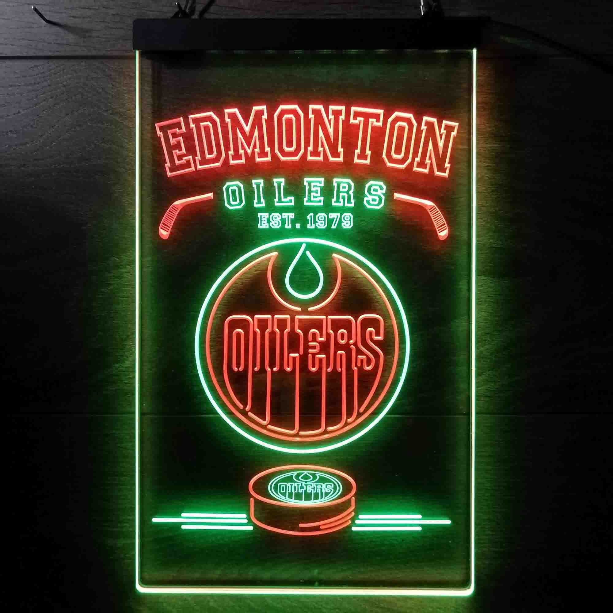 Custom Edmonton Oilers Est. 1979 NHL Neon-Like LED Sign - Father's Day Gift - ProLedSign