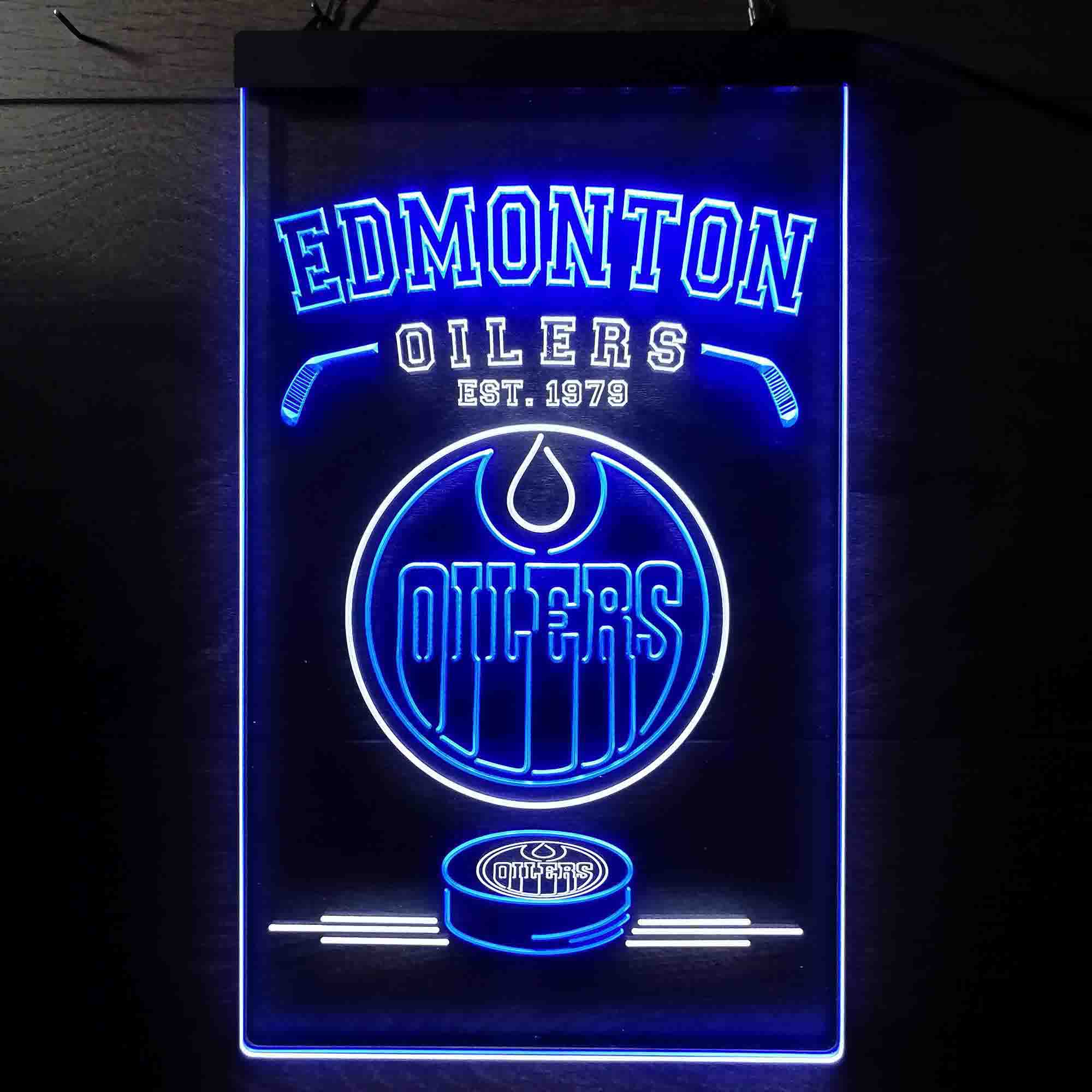 Custom Edmonton Oilers Est. 1979 NHL Neon-Like LED Sign - Father's Day Gift - ProLedSign