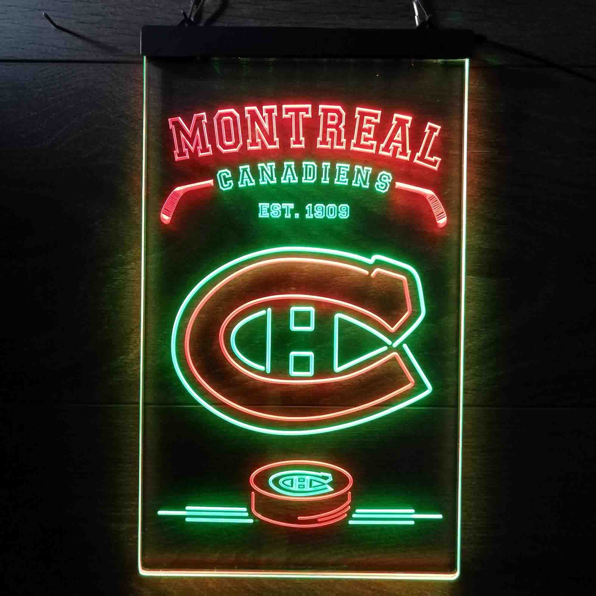 Custom Montreal Canadiens Est. 1909 NHL Neon-Like LED Sign - Father's Day Gift - ProLedSign