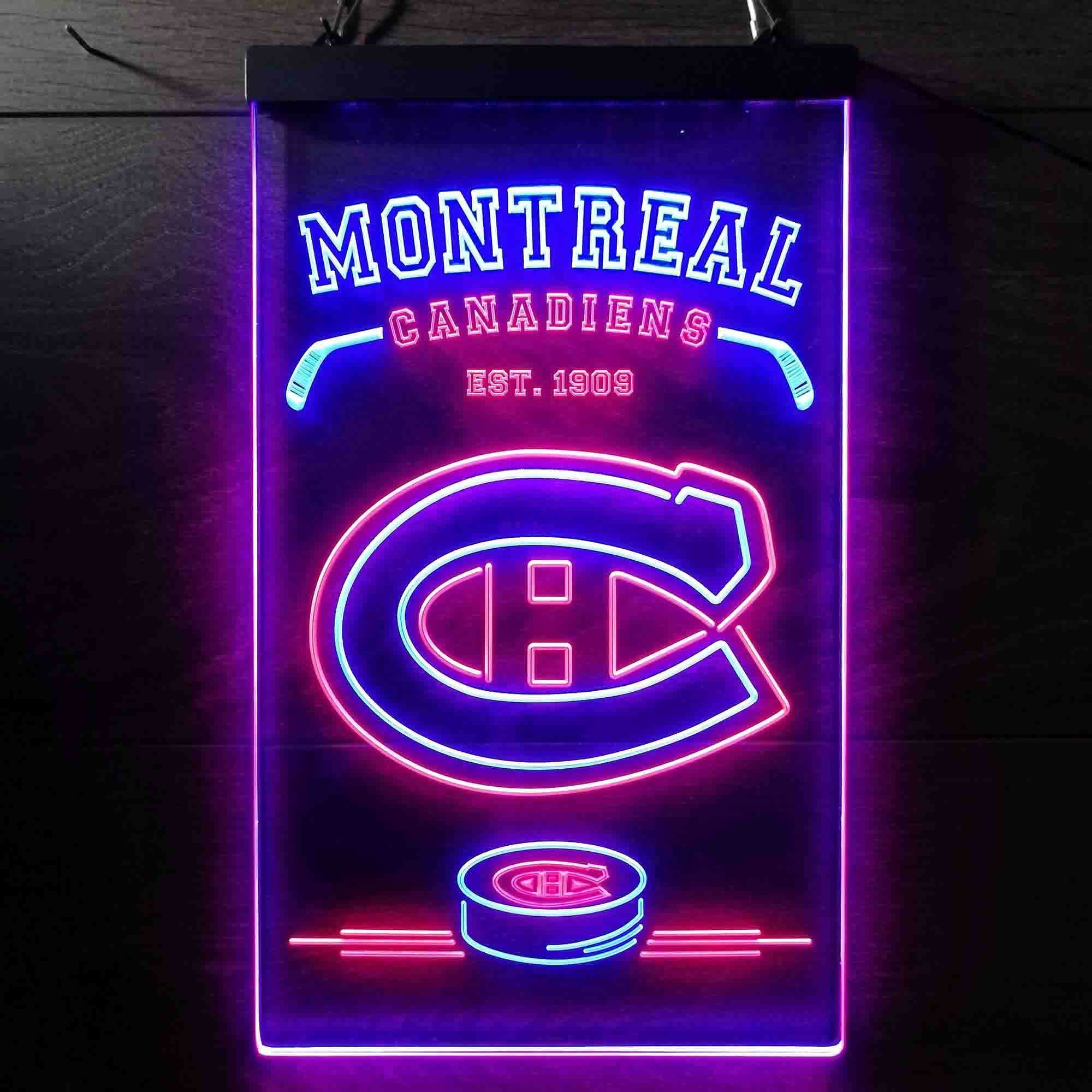 Custom Montreal Canadiens Est. 1909 NHL Neon-Like LED Sign - Father's Day Gift - ProLedSign