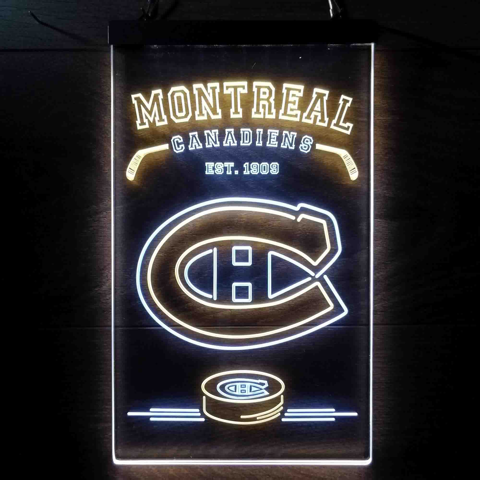 Custom Montreal Canadiens Est. 1909 NHL Neon-Like LED Sign - Father's Day Gift - ProLedSign