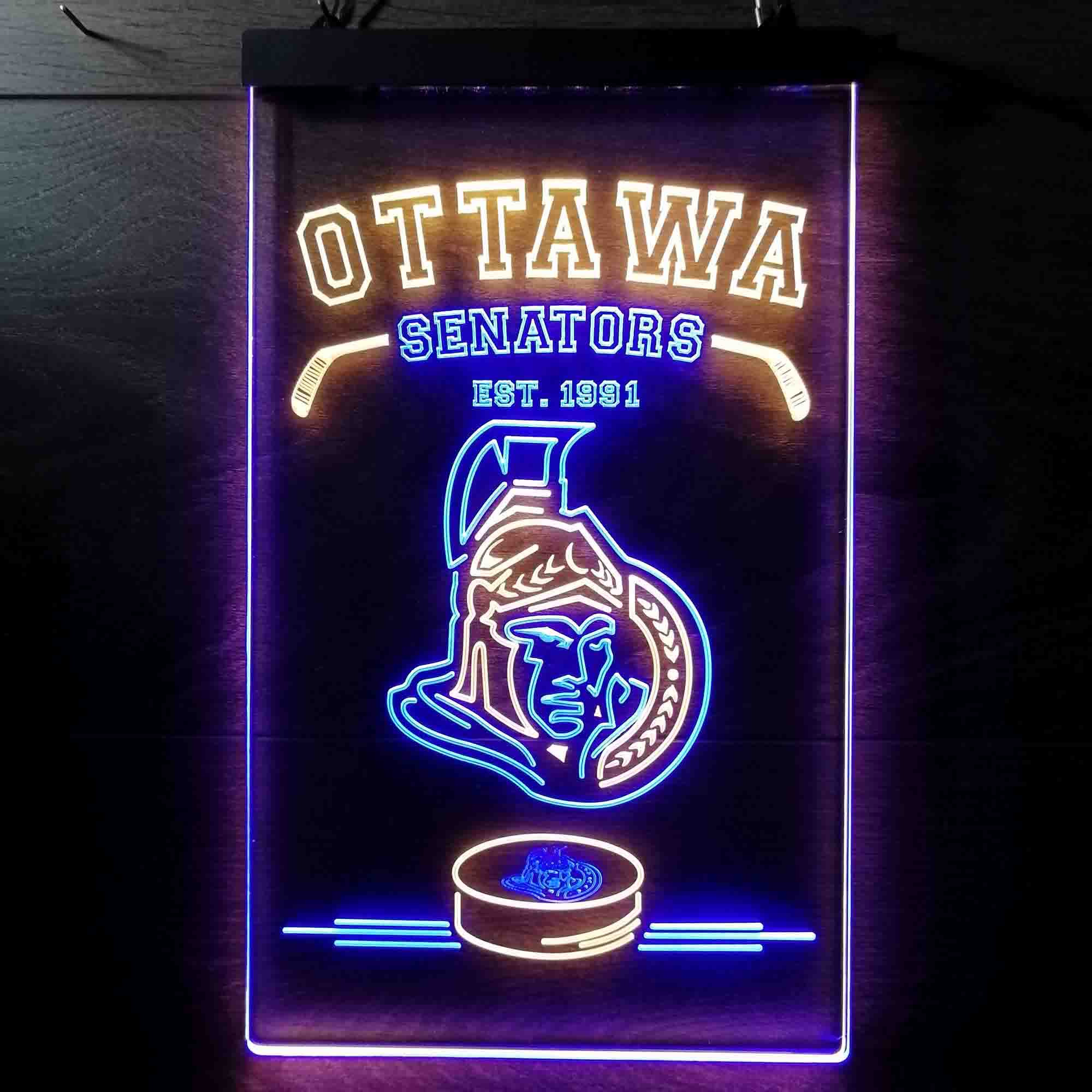 Custom Ottawa Senators Est. 1991 NHL Neon-Like LED Sign - Father's Day Gift - ProLedSign