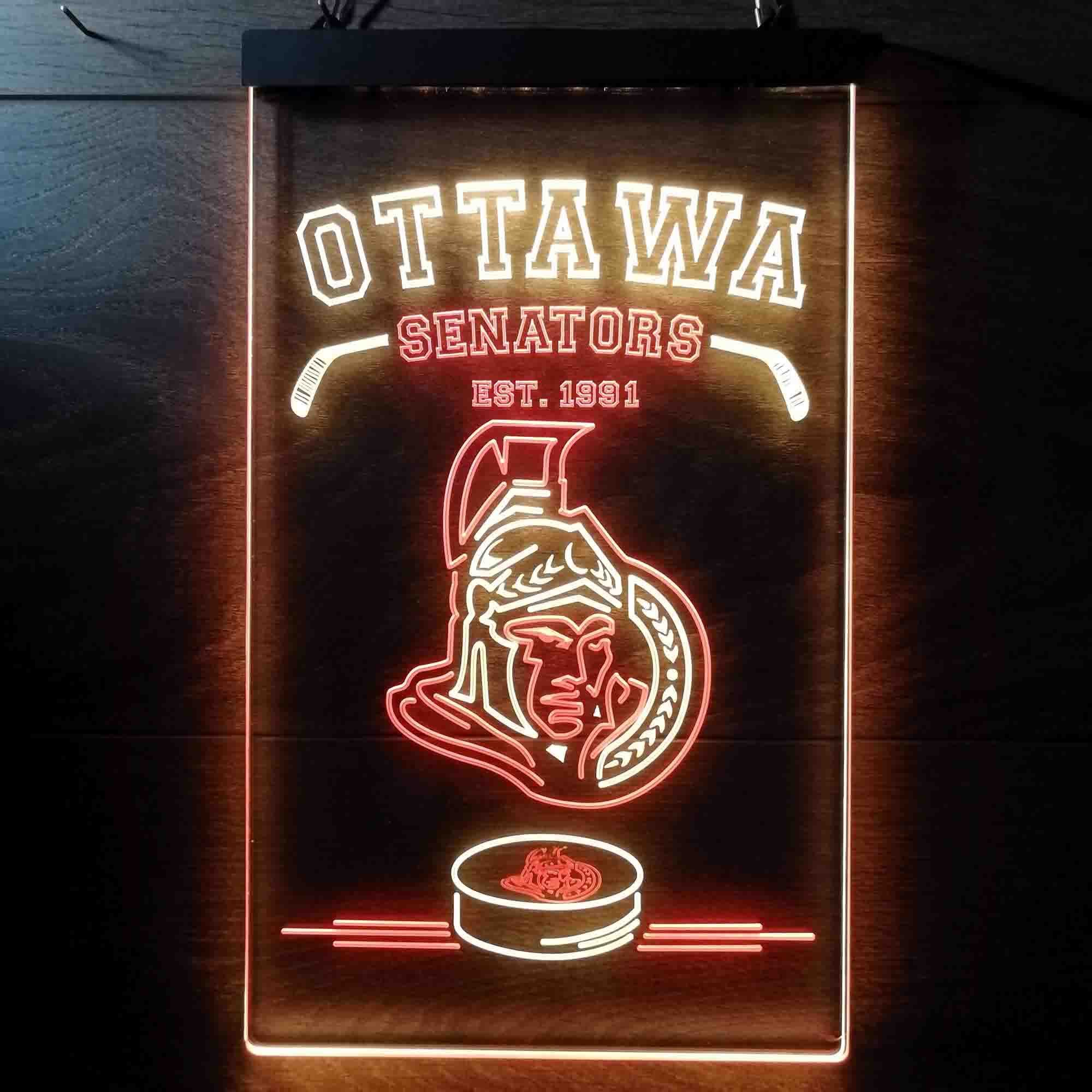 Custom Ottawa Senators Est. 1991 NHL Neon-Like LED Sign - Father's Day Gift - ProLedSign