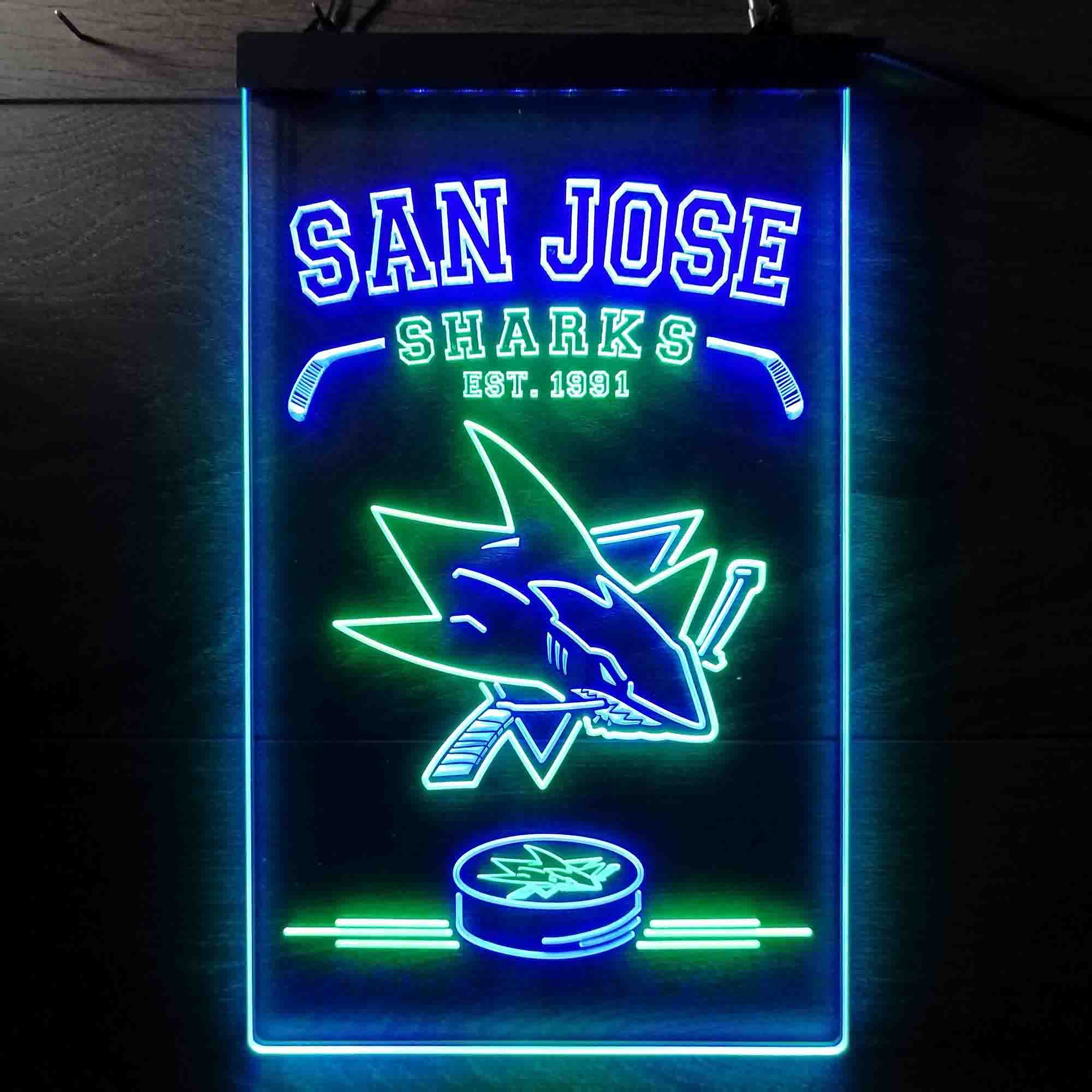 Custom San Jose Sharks Est. 1991 NHL Neon-Like LED Sign