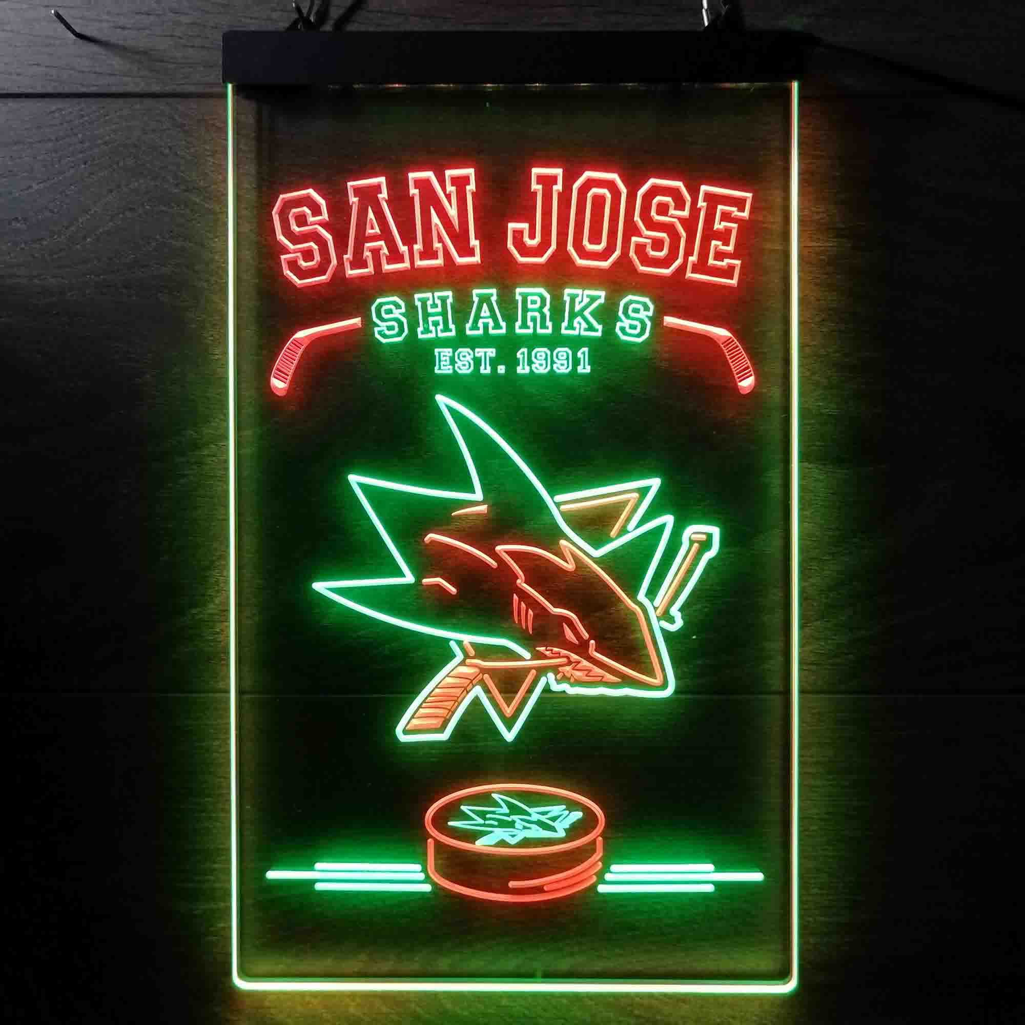 Custom San Jose Sharks Est. 1991 NHL Neon-Like LED Sign - Father's Day Gift - ProLedSign