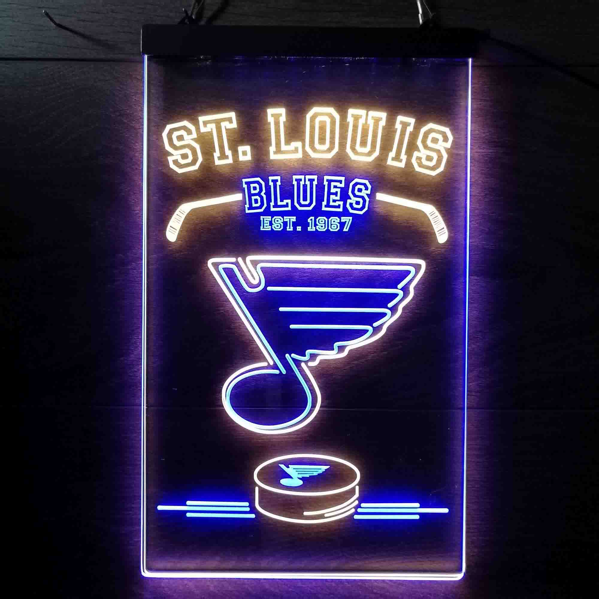 Custom St. Louis Blues Est. 1967 NHL Neon-Like LED Sign