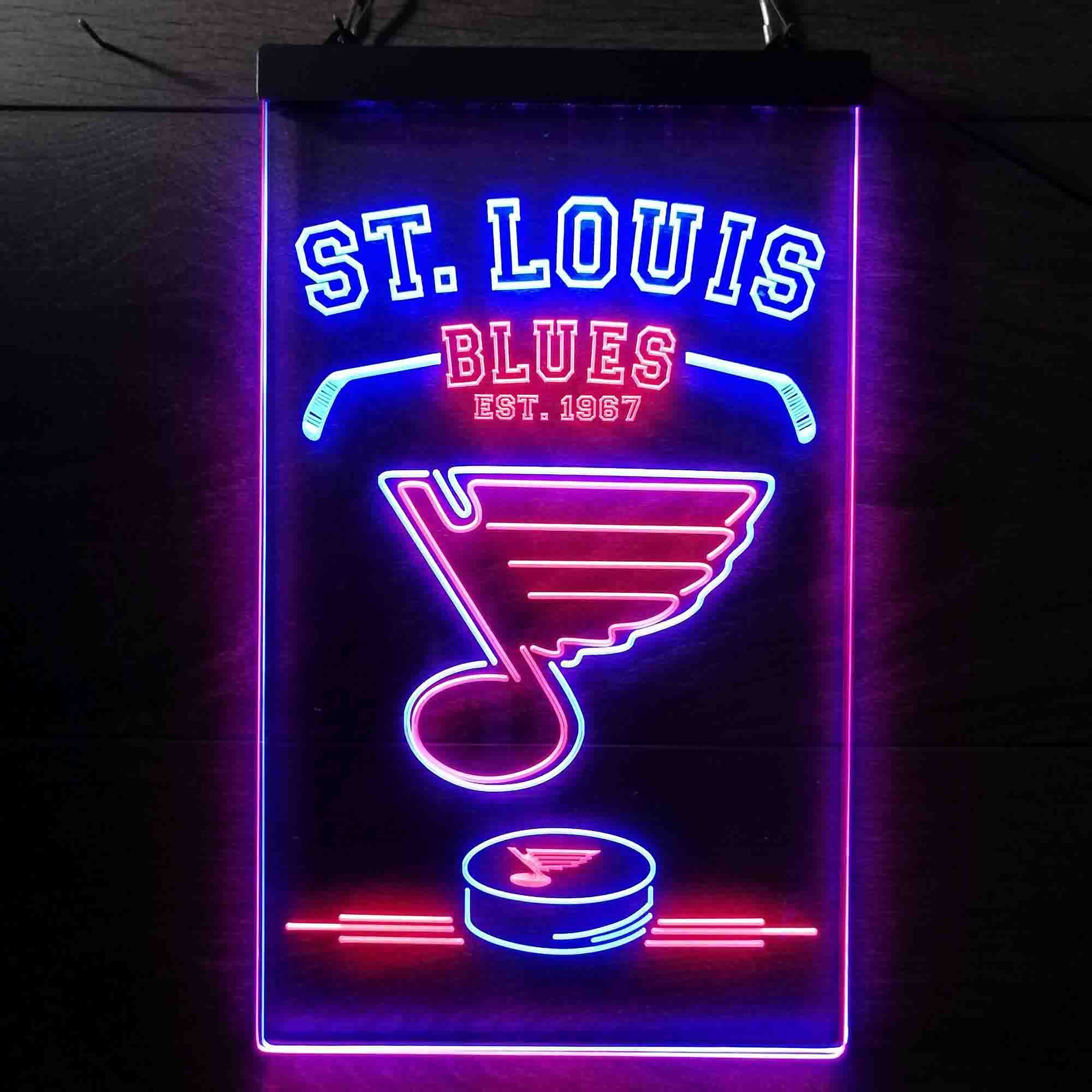 Custom St. Louis Blues Est. 1967 NHL Neon-Like LED Sign - Father's Day Gift