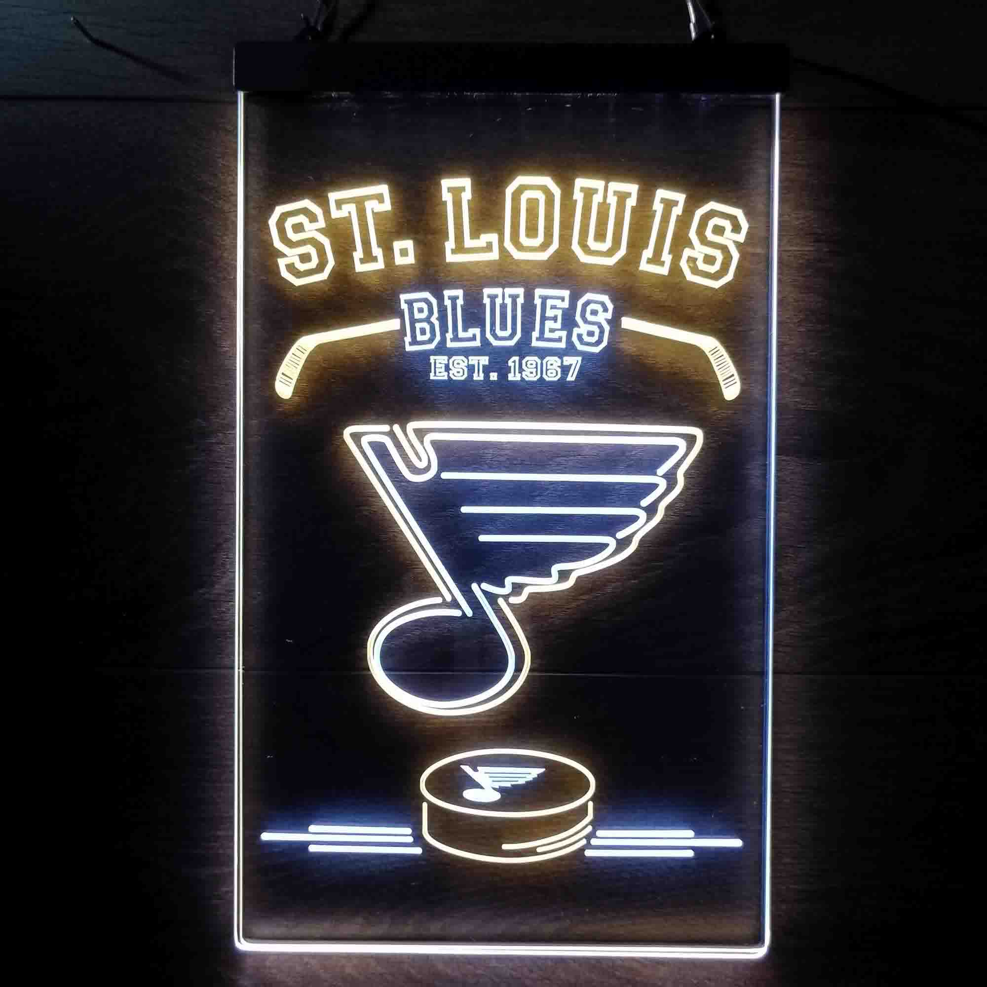 Custom St. Louis Blues Est. 1967 NHL Neon-Like LED Sign - Father's Day Gift - ProLedSign