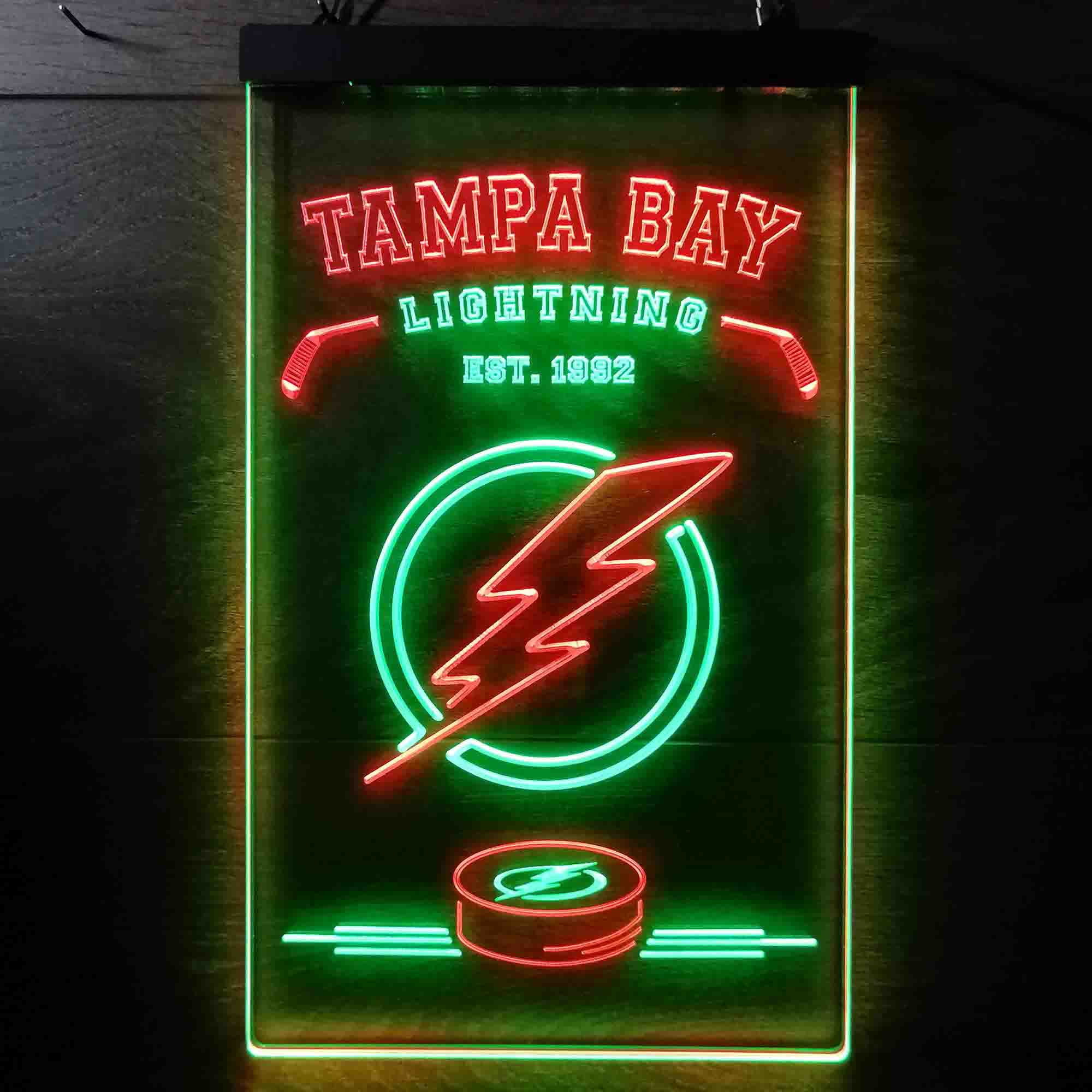 Custom Tampa Bay Lightning Est. 1992 NHL Neon-Like LED Sign