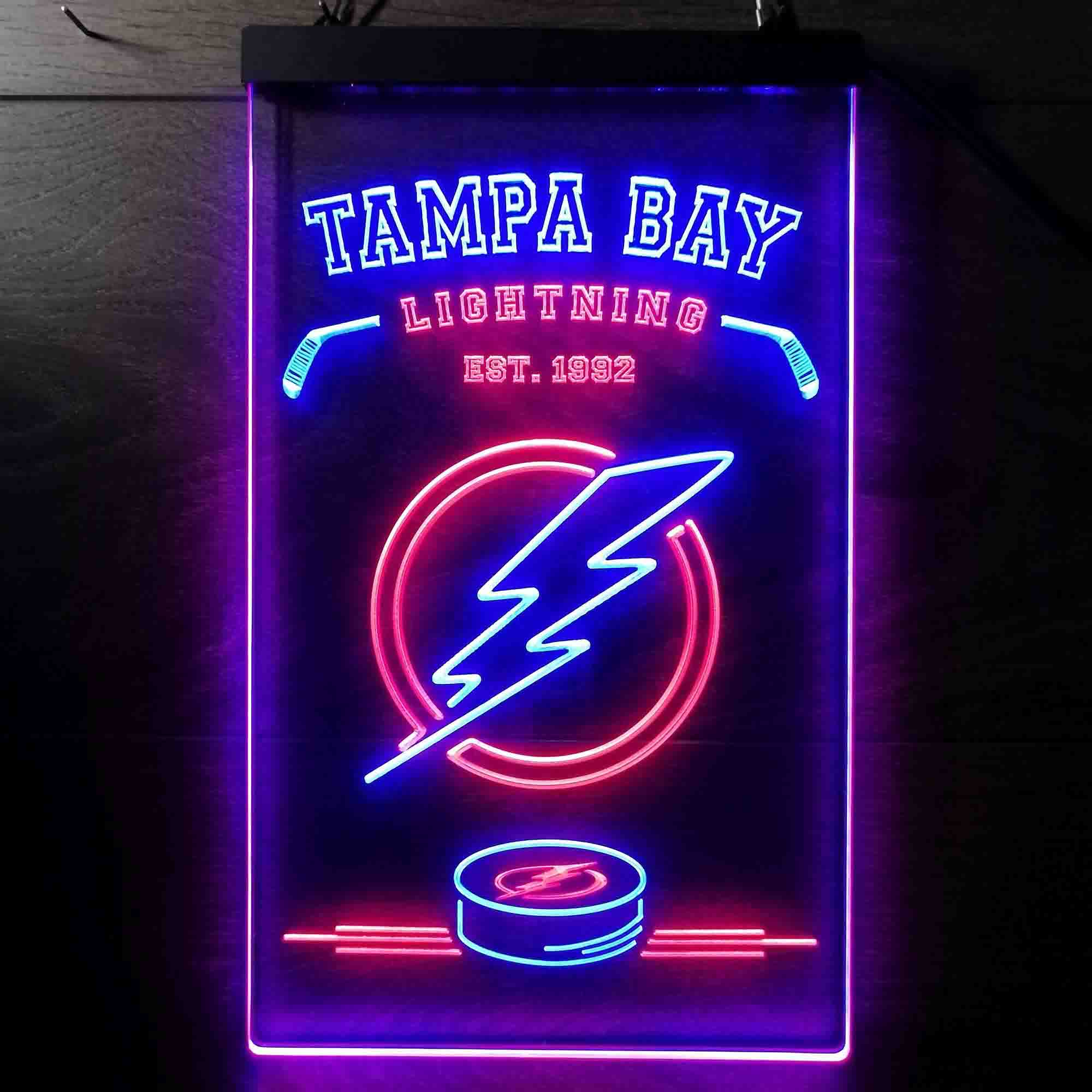 Custom Tampa Bay Lightning Est. 1992 NHL Neon-Like LED Sign - Father's Day Gift - ProLedSign