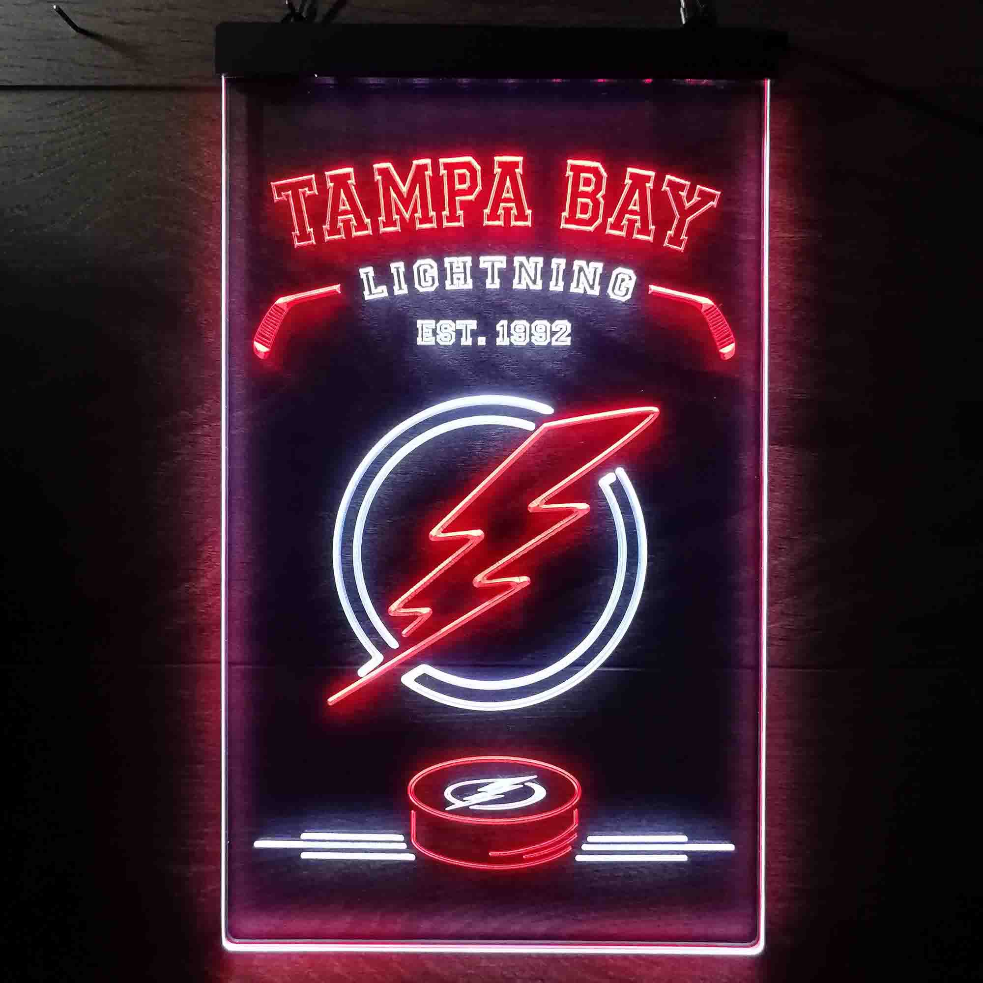 Custom Tampa Bay Lightning Est. 1992 NHL Neon-Like LED Sign - Father's Day Gift - ProLedSign
