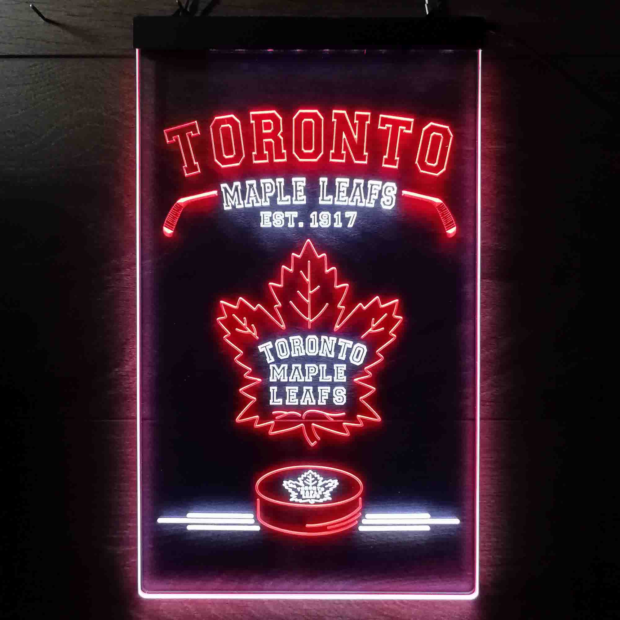 Custom Toronto Maple Leaf Est. 1917 NHL Neon-Like LED Sign