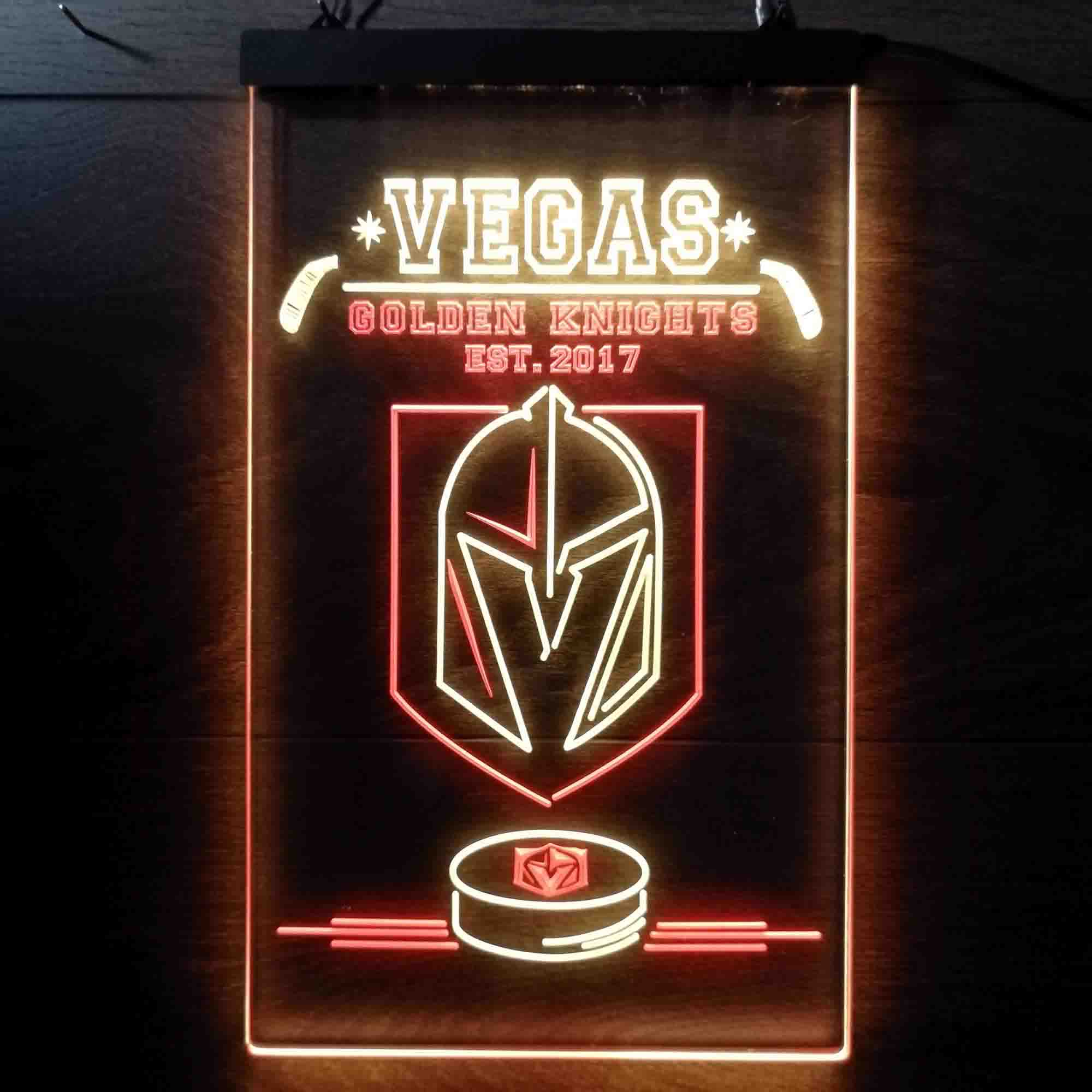 Custom Vegas Golden Knights Est. 2017 NHL Neon-Like LED Sign - Father's Day Gift - ProLedSign