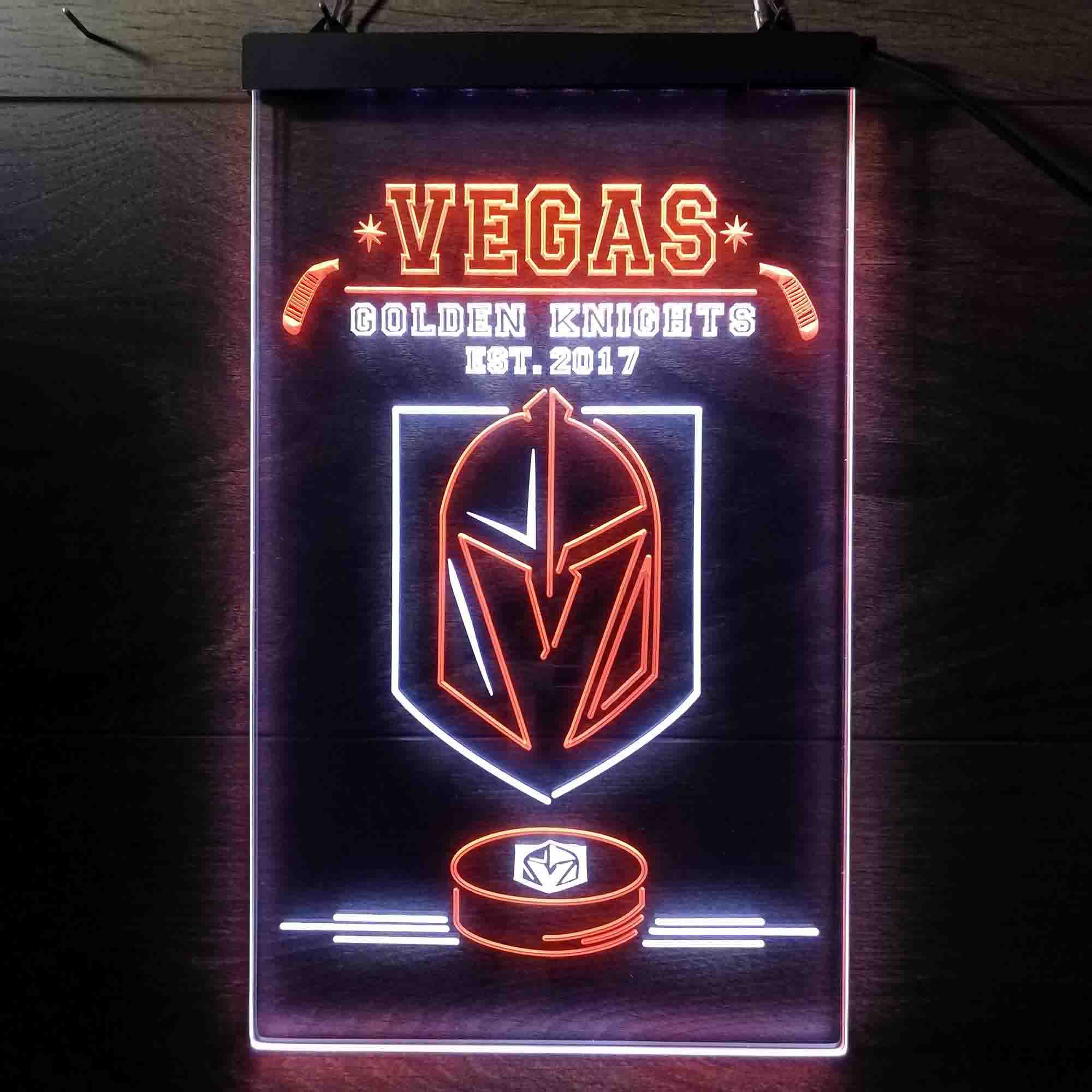 Custom Vegas Golden Knights Est. 2017 NHL Neon-Like LED Sign