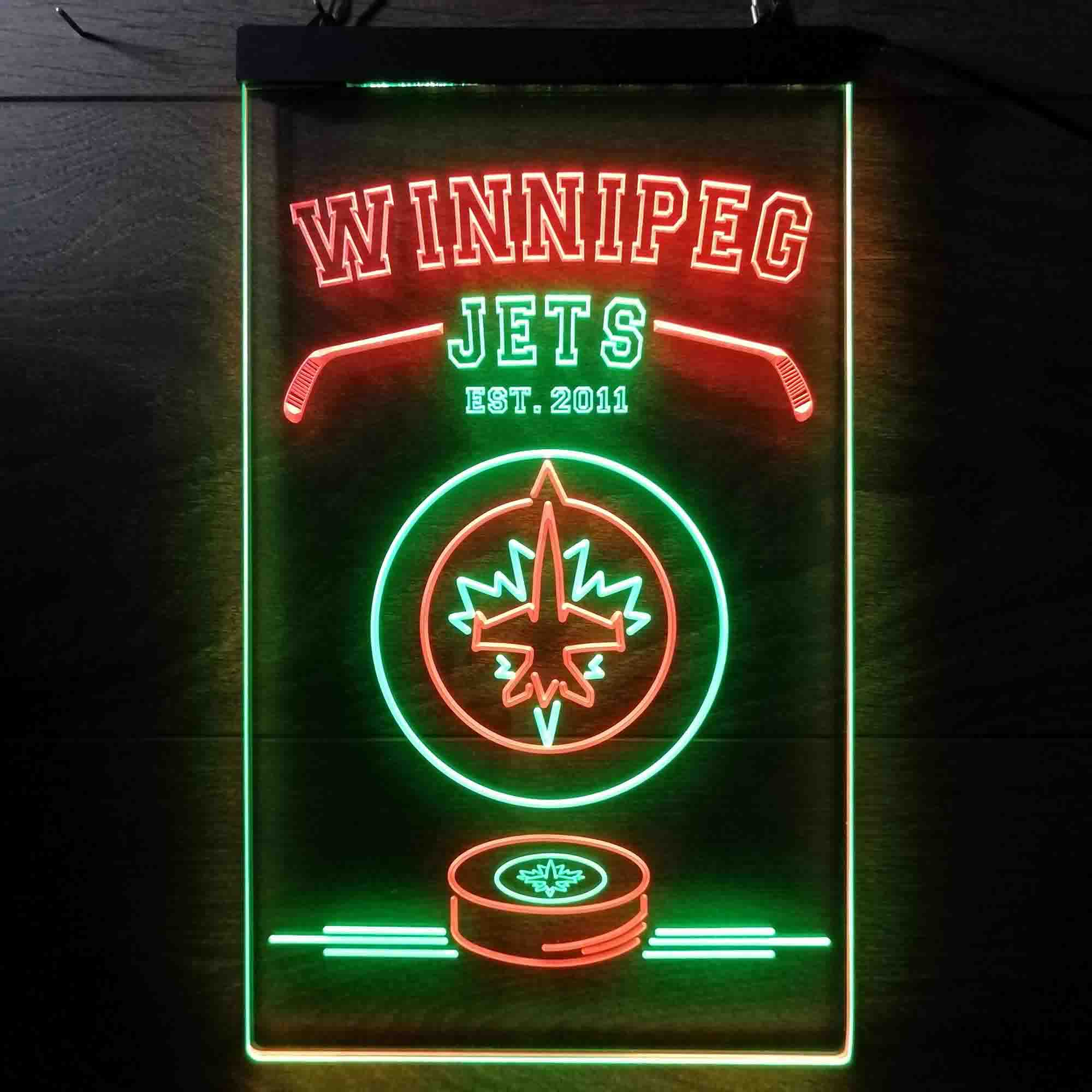 Personalized Custom Your Sport Team Jets Est. 2001 Dual Color LED Neon Sign ProLedSign