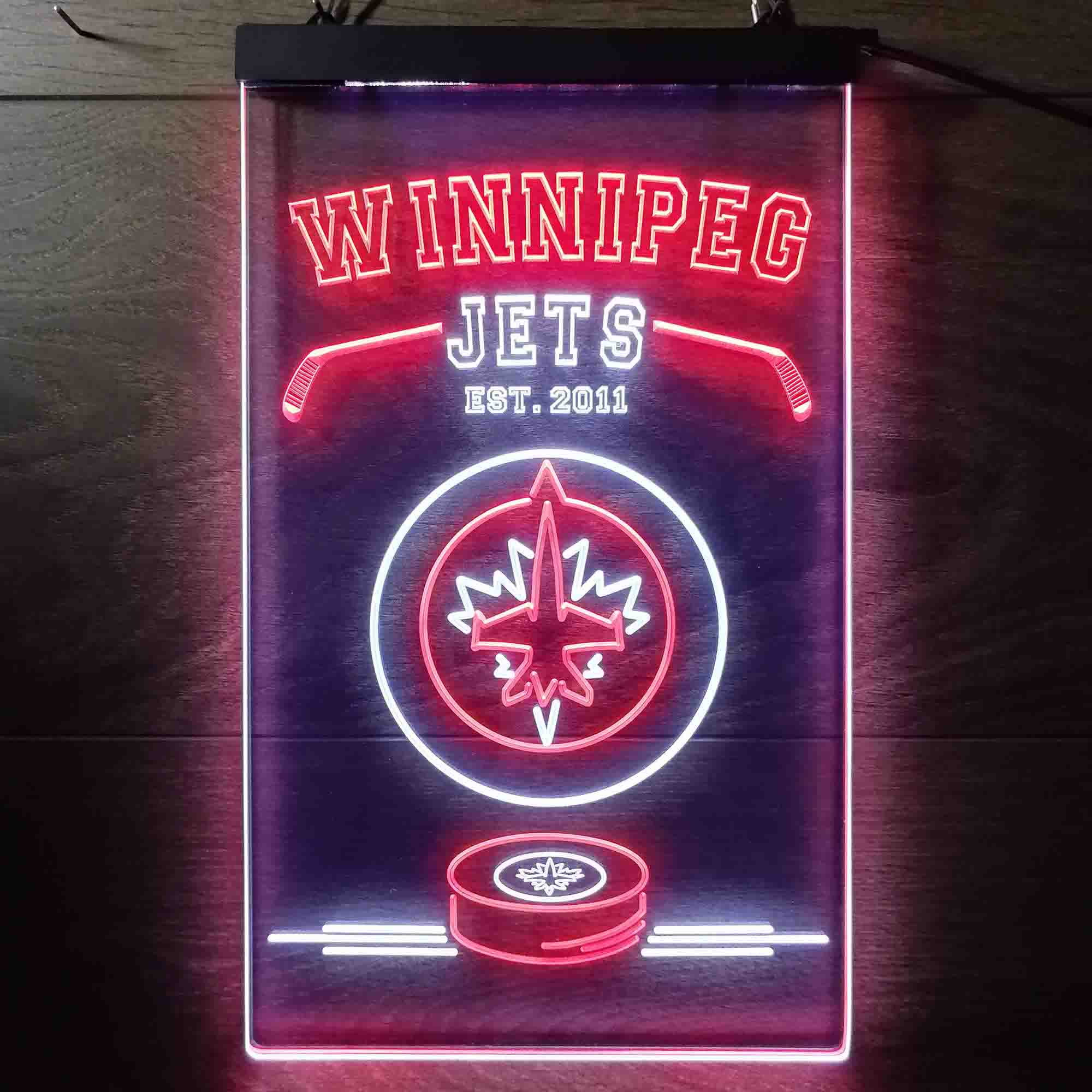 Personalized Custom Your Sport Team Jets Est. 2001 Dual Color LED Neon Sign ProLedSign