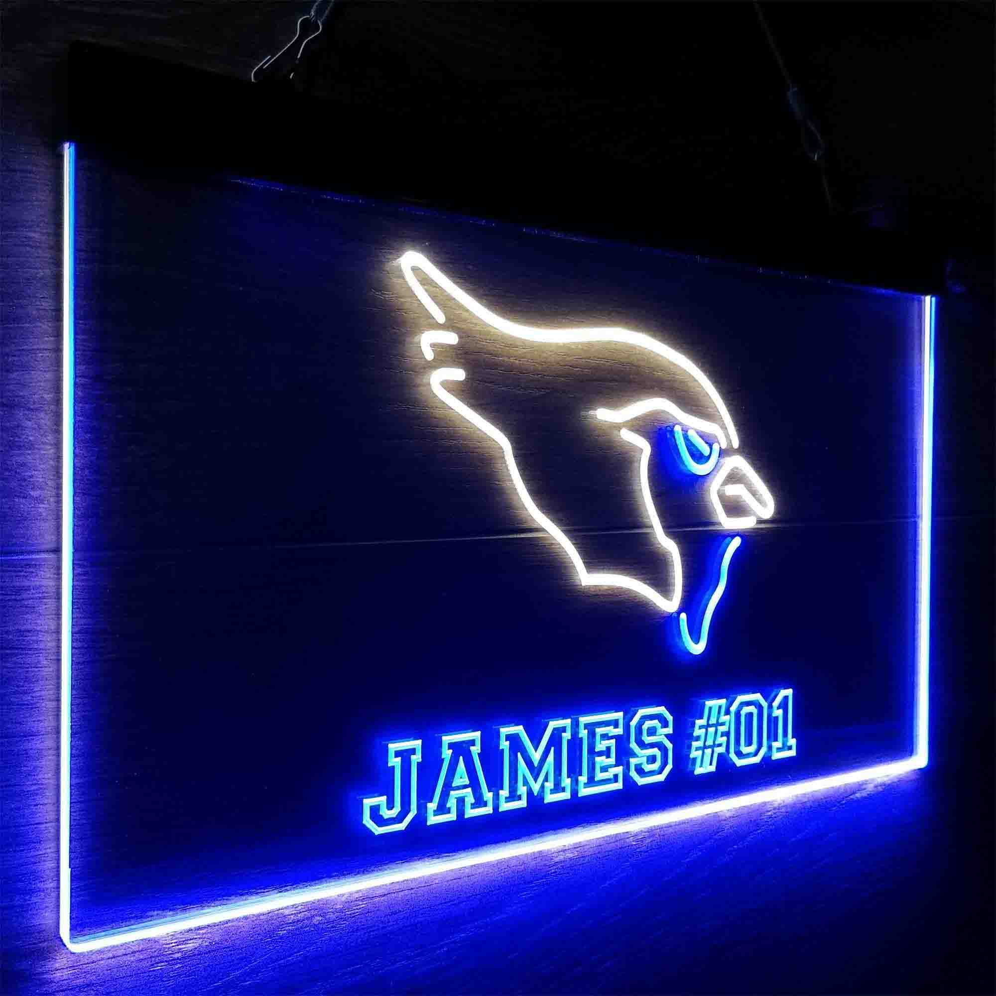 Personalized Arizona Cardinals Team Number Neon-Like LED Sign - ProLedSign