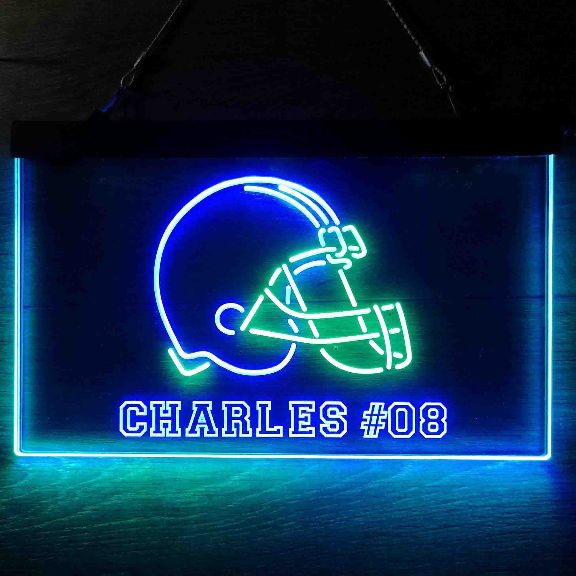 Personalized Cleveland Browns Team Number Neon-Like LED Sign