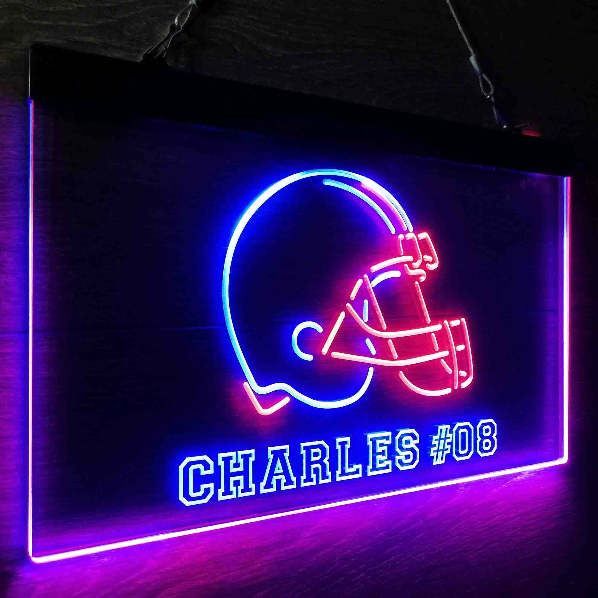 Personalized Cleveland Browns Team Number Neon-Like LED Sign - ProLedSign
