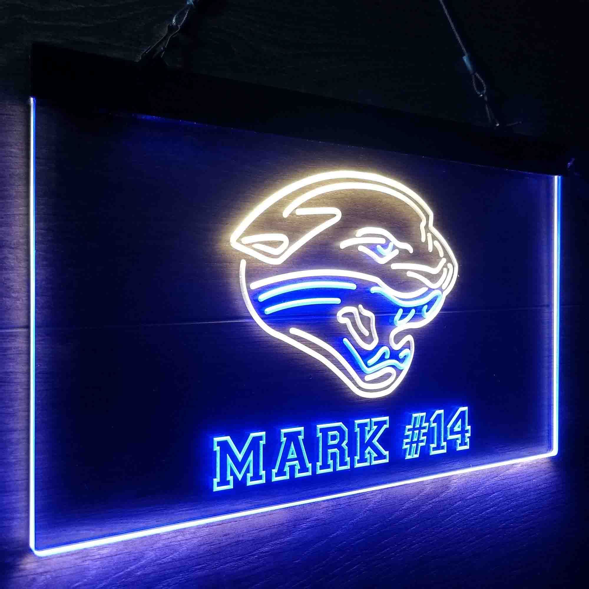 Personalized Jacksonville Jaguars Team Number Neon-Like LED Sign - ProLedSign