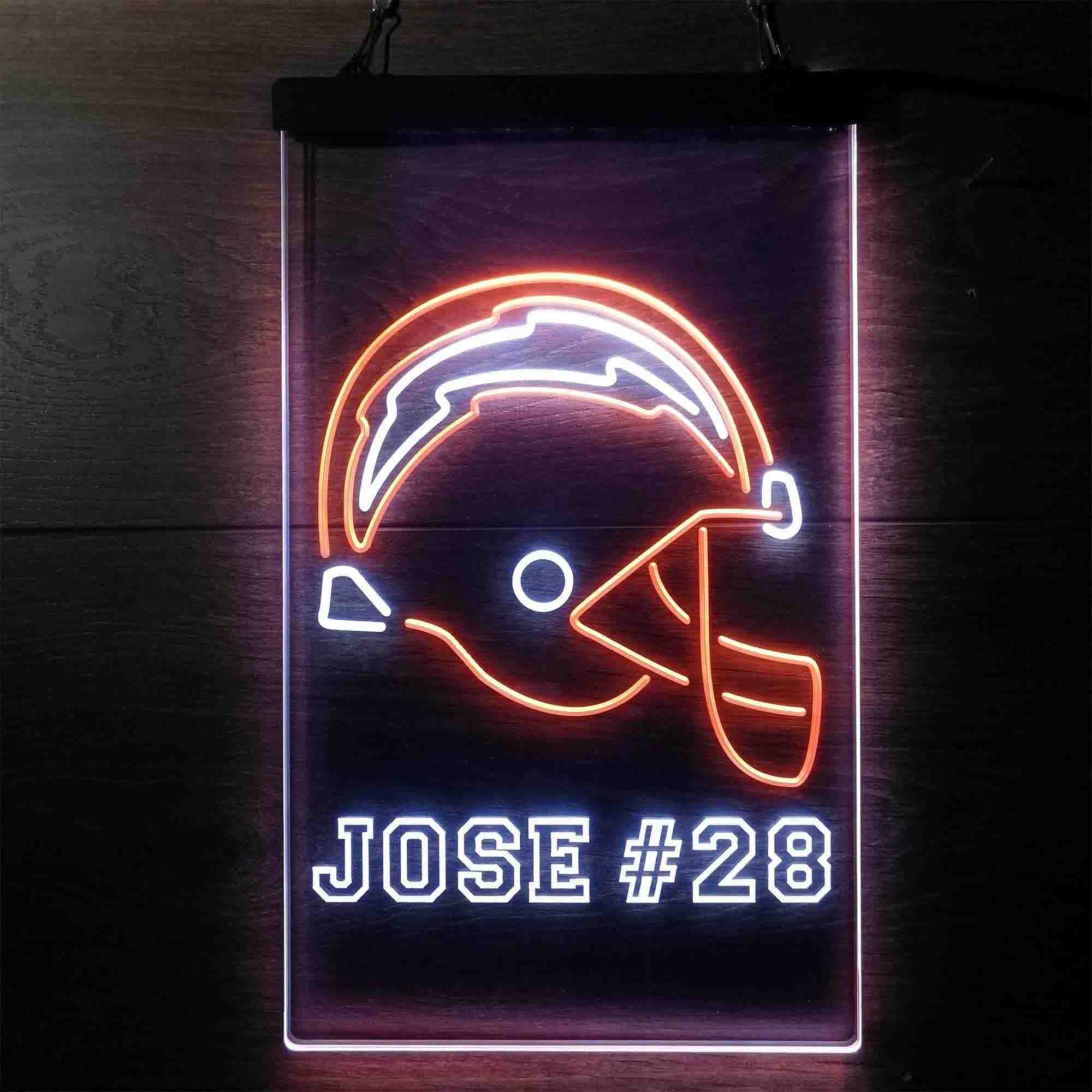 Personalized San Diego Chargers Team Number Neon-Like LED Sign - ProLedSign