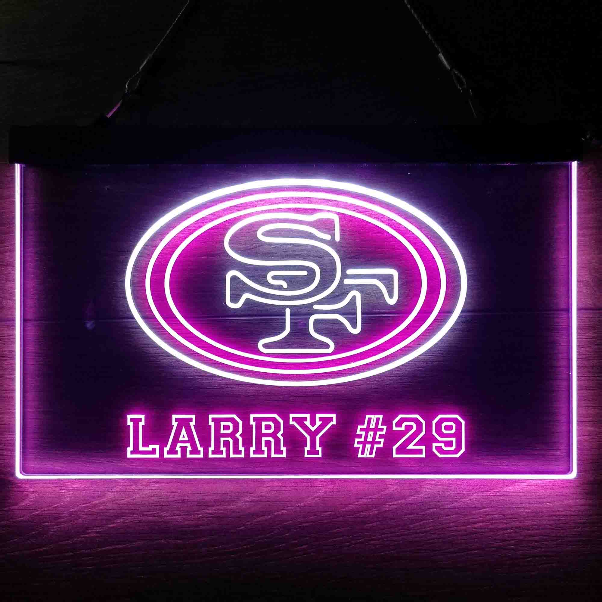 Personalized San Francisco 49ers Team Number Neon-Like LED Sign - ProLedSign