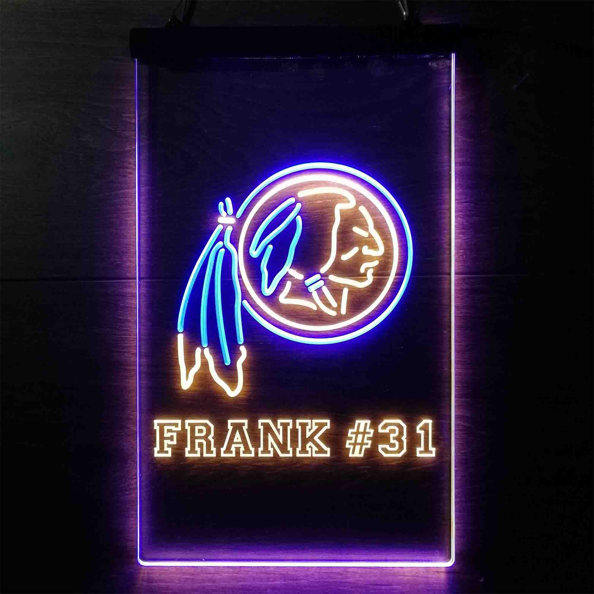 Personalized Custom Your Own Sport Team Number Design Washington State Dual Color LED Neon Sign ProLedSign