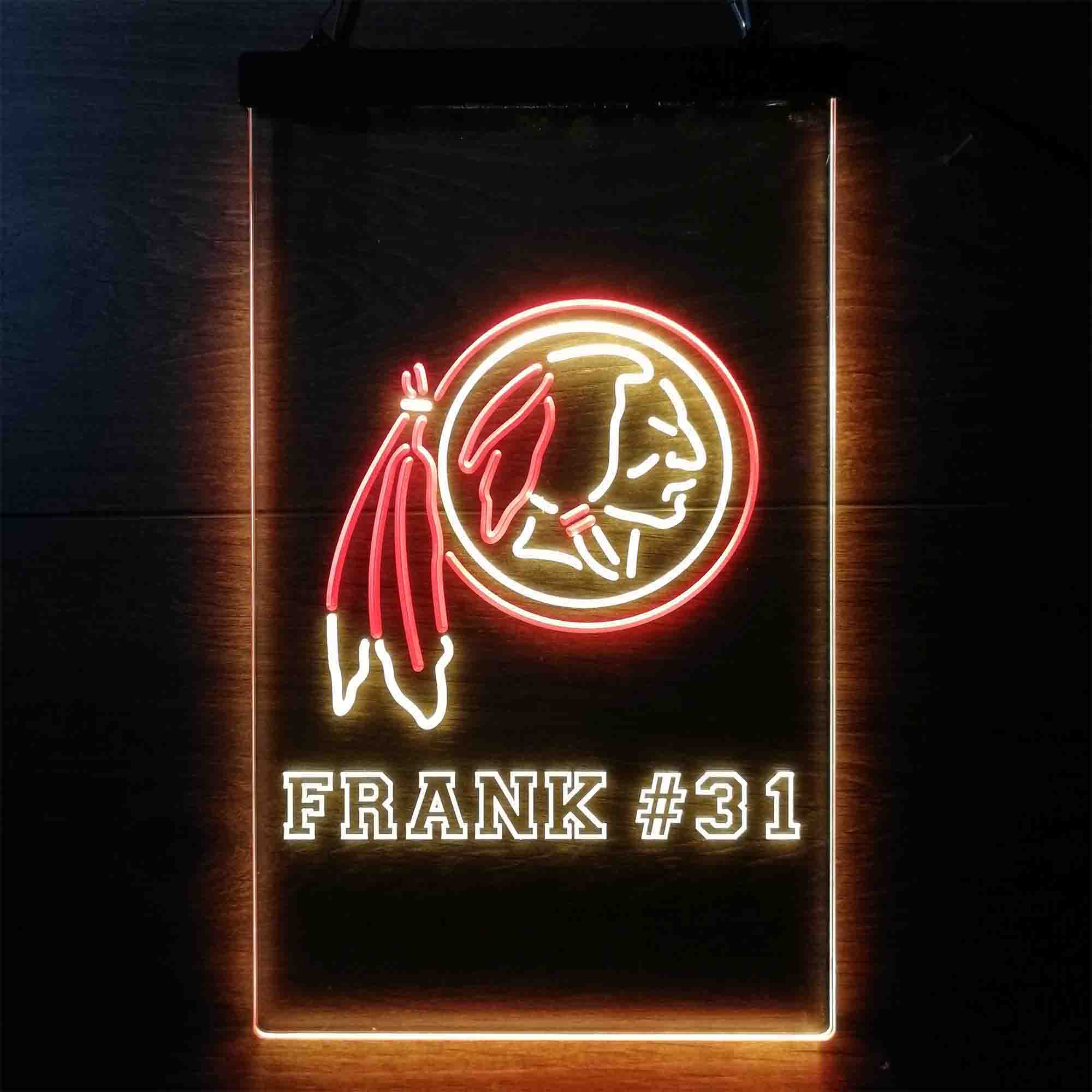 Personalized Custom Your Own Sport Team Number Design Washington State Dual Color LED Neon Sign ProLedSign