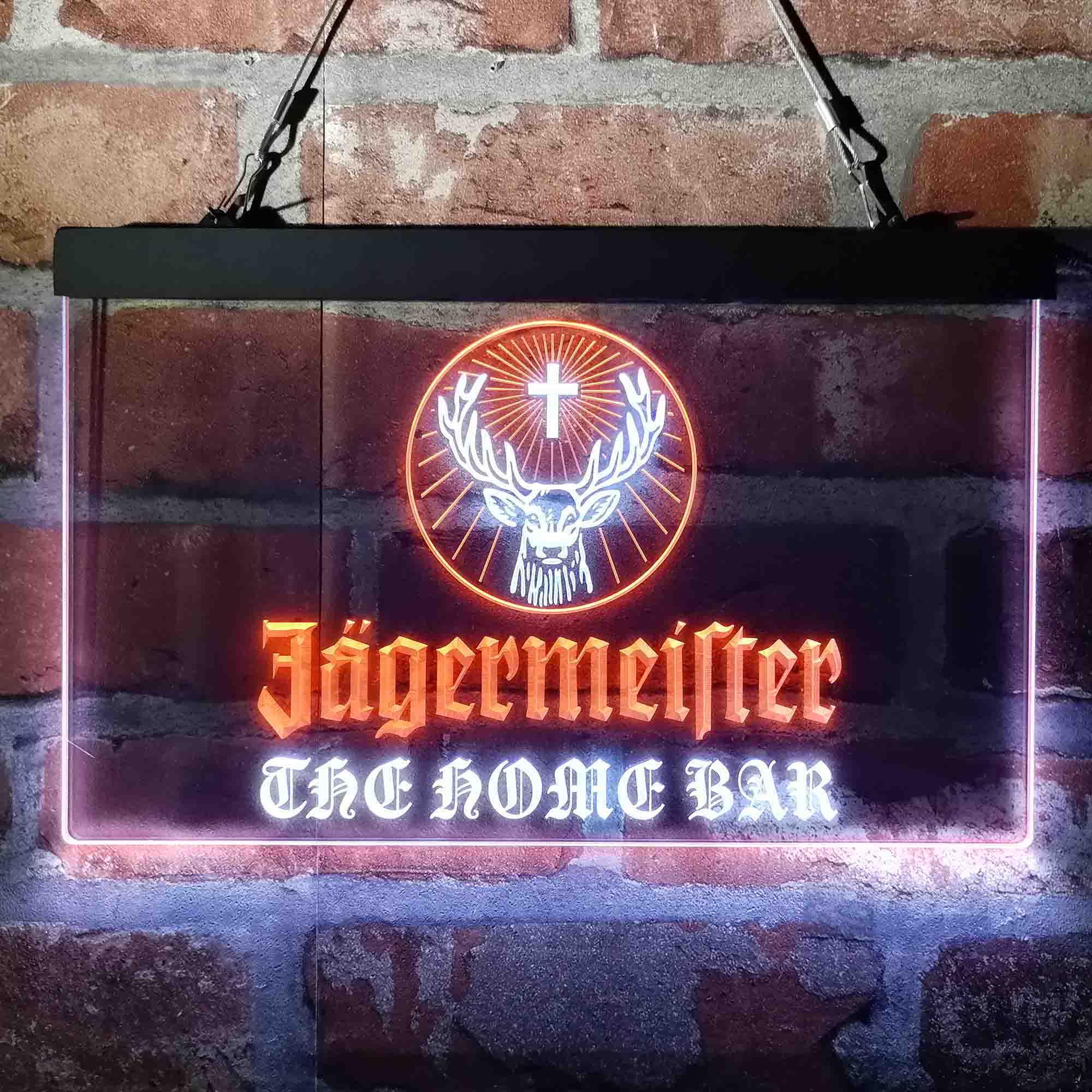Personalized Jagermeister Deer Home Bar Neon-Like LED Sign - Custom Wall Decor Gift
