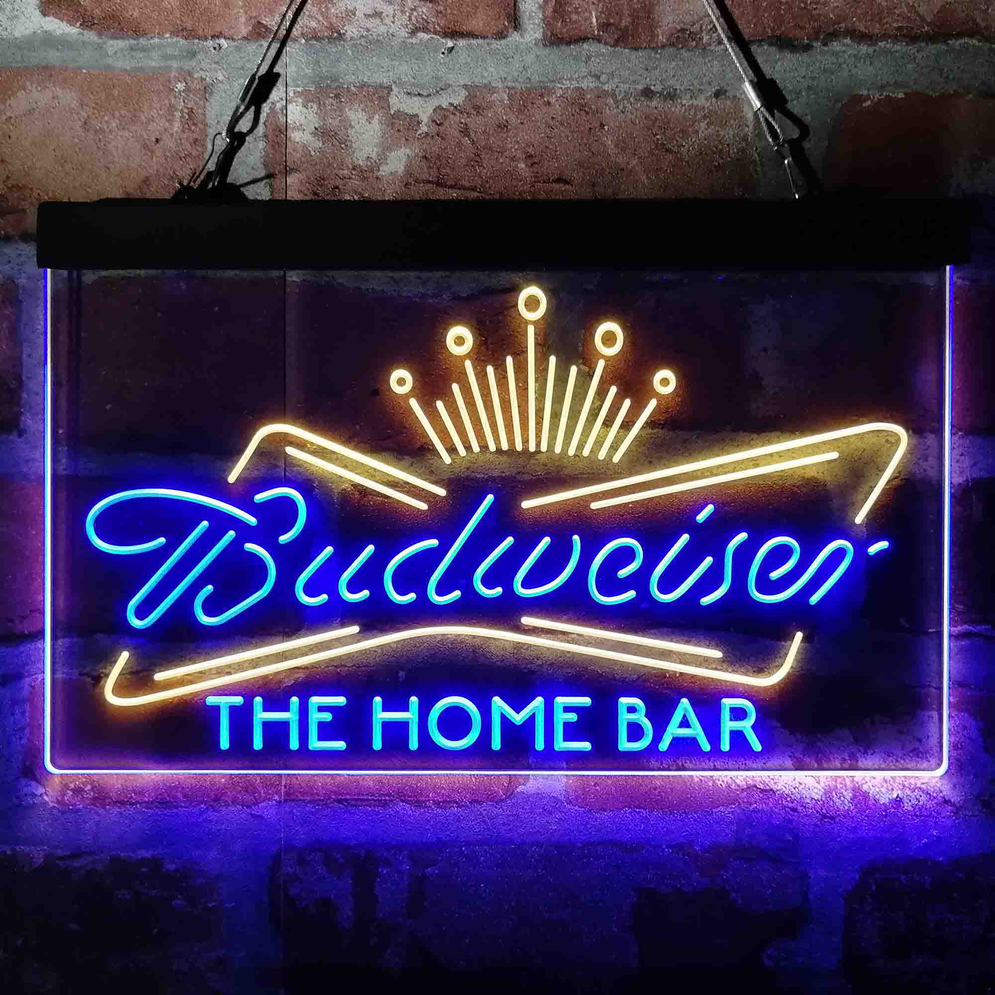 Personalized Budweiser King Home Bar Neon-Like LED Sign - Custom Wall Decor Gift
