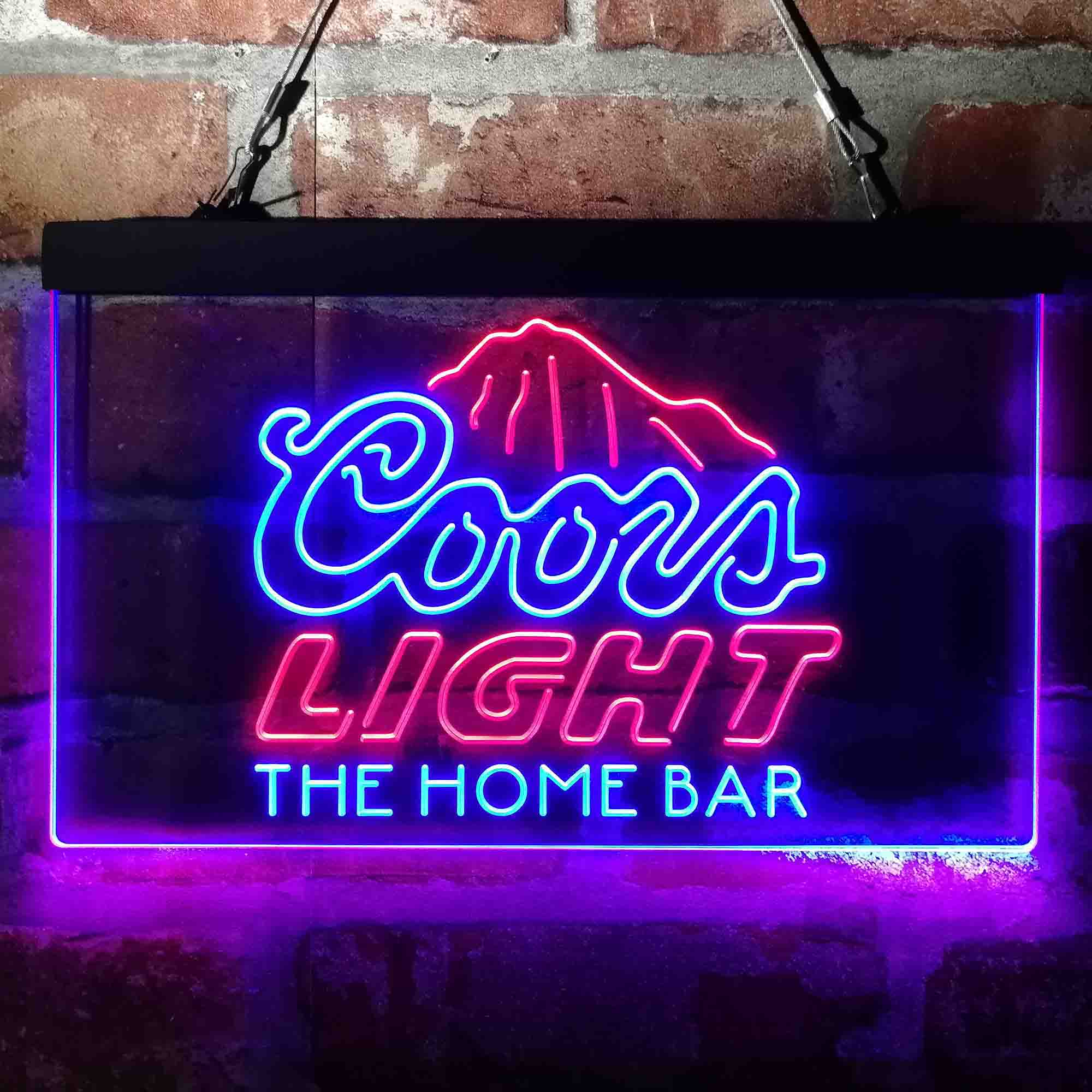 Coors Light Mountain Home Bar Custom Personalized Neon-Like LED Sign