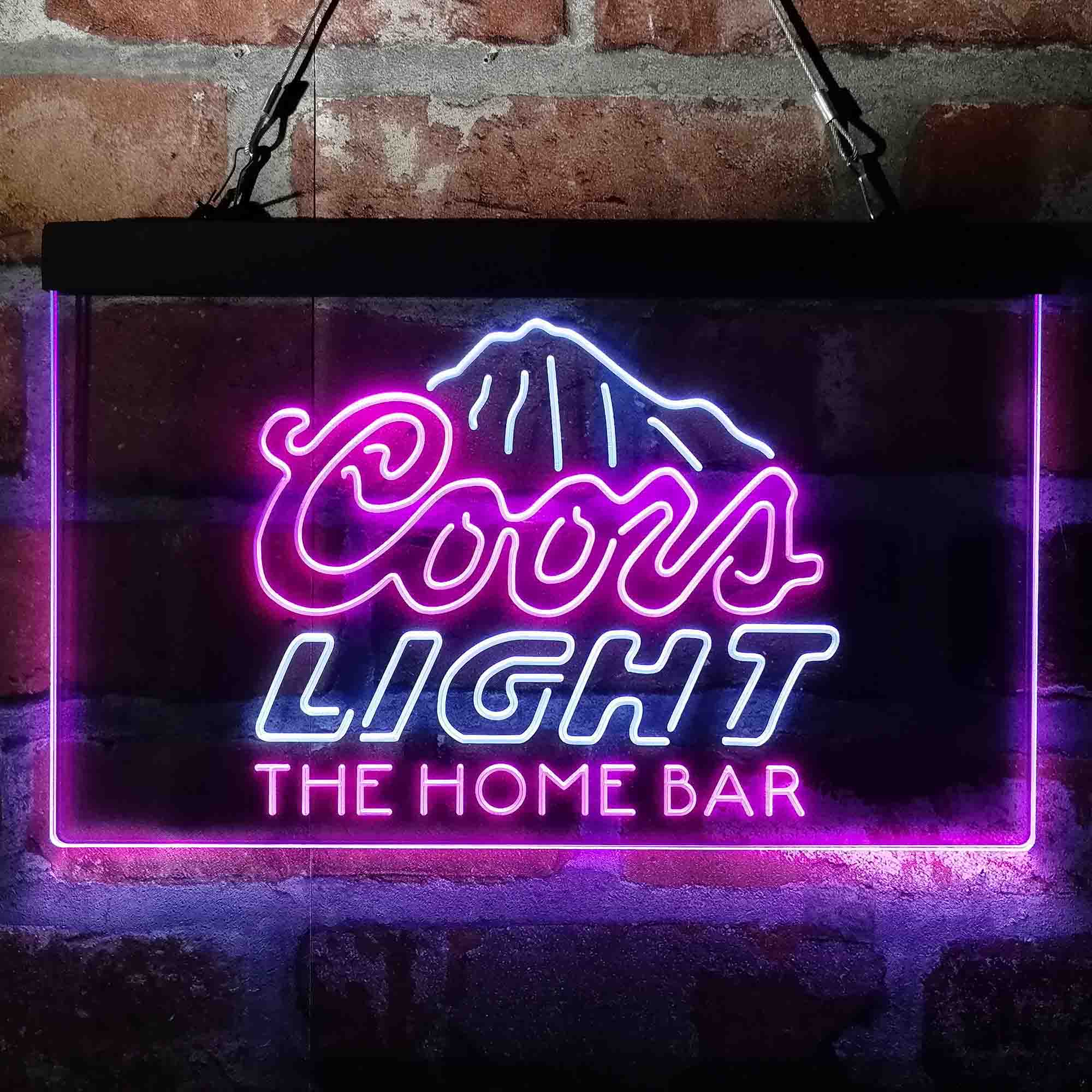 Personalized Coors Light Mountain Home Bar Neon LED Sign