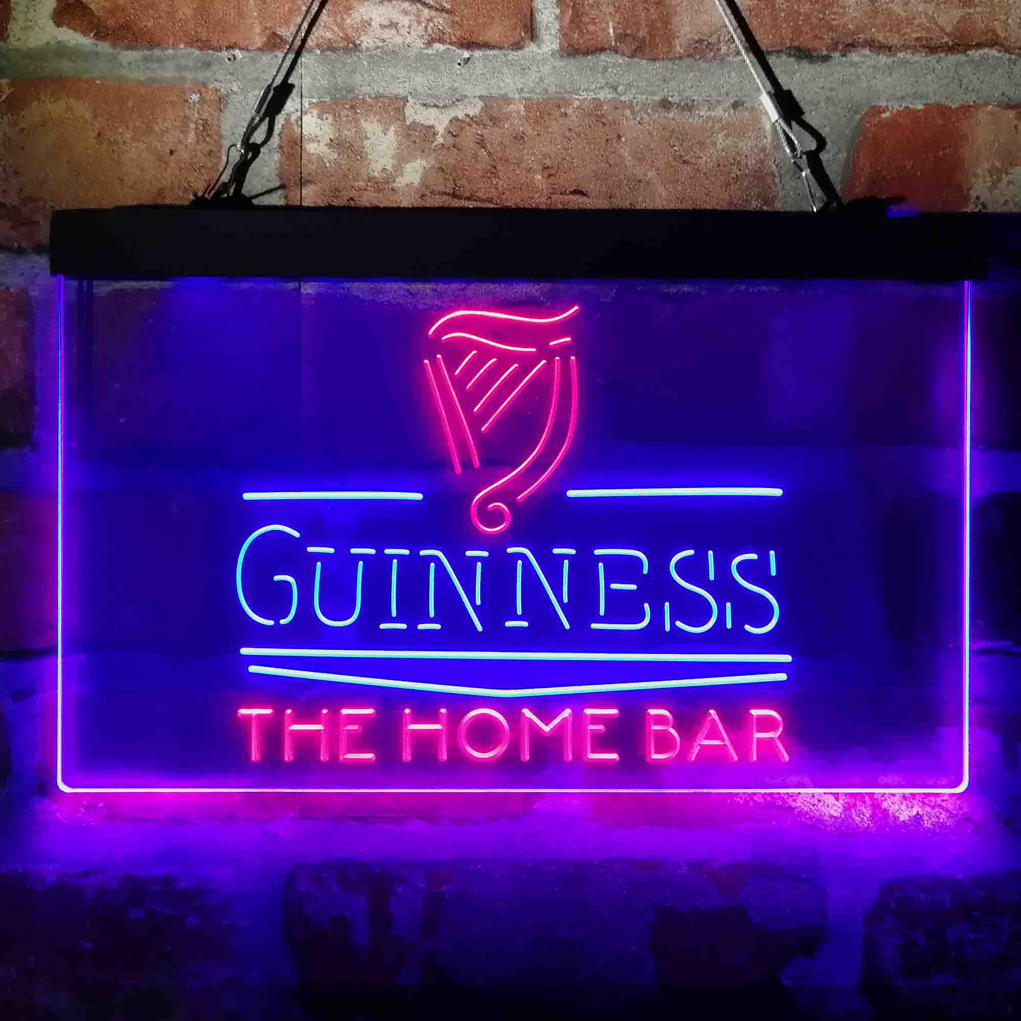 Personalized Guinness Classic Home Bar Neon-Like LED Sign - Custom Wall Decor Gift