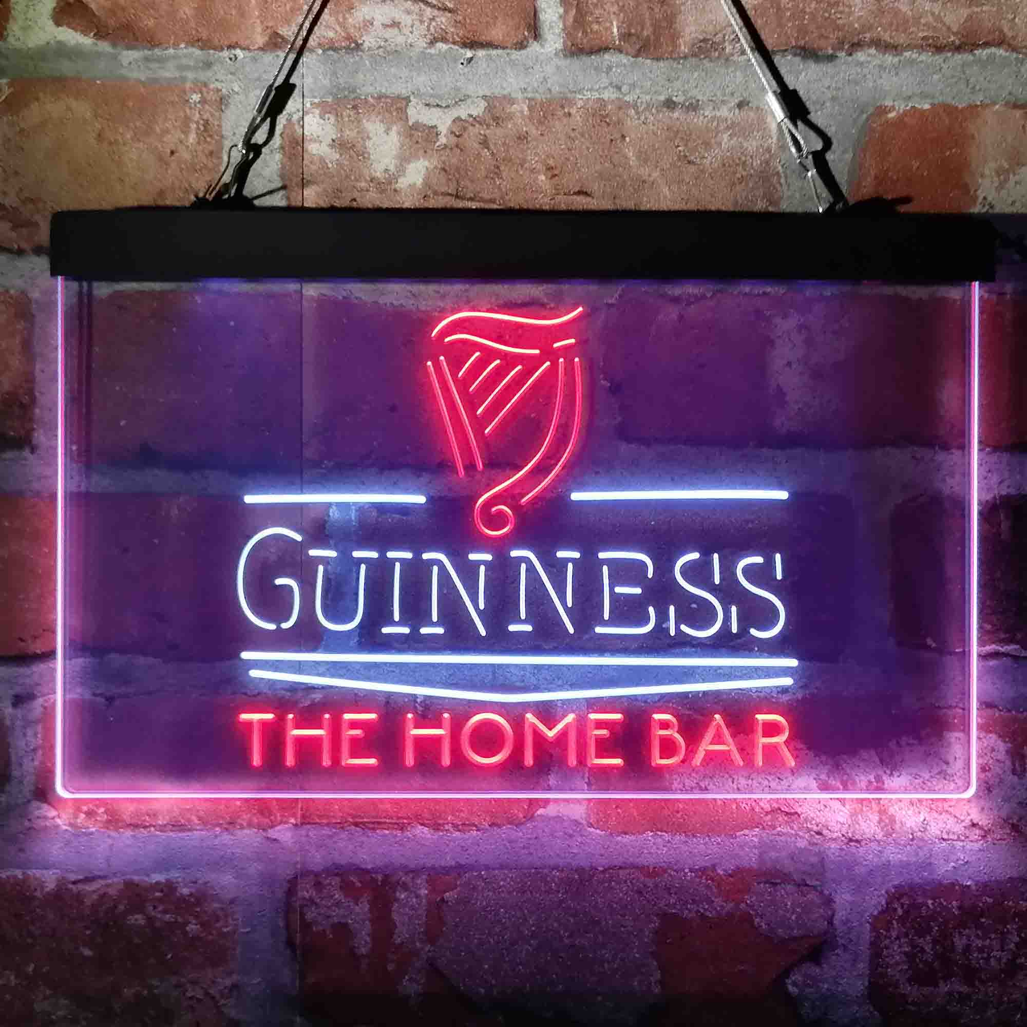 Personalized Guinness Classic Home Bar Neon-Like LED Sign - Custom Wall Decor Gift