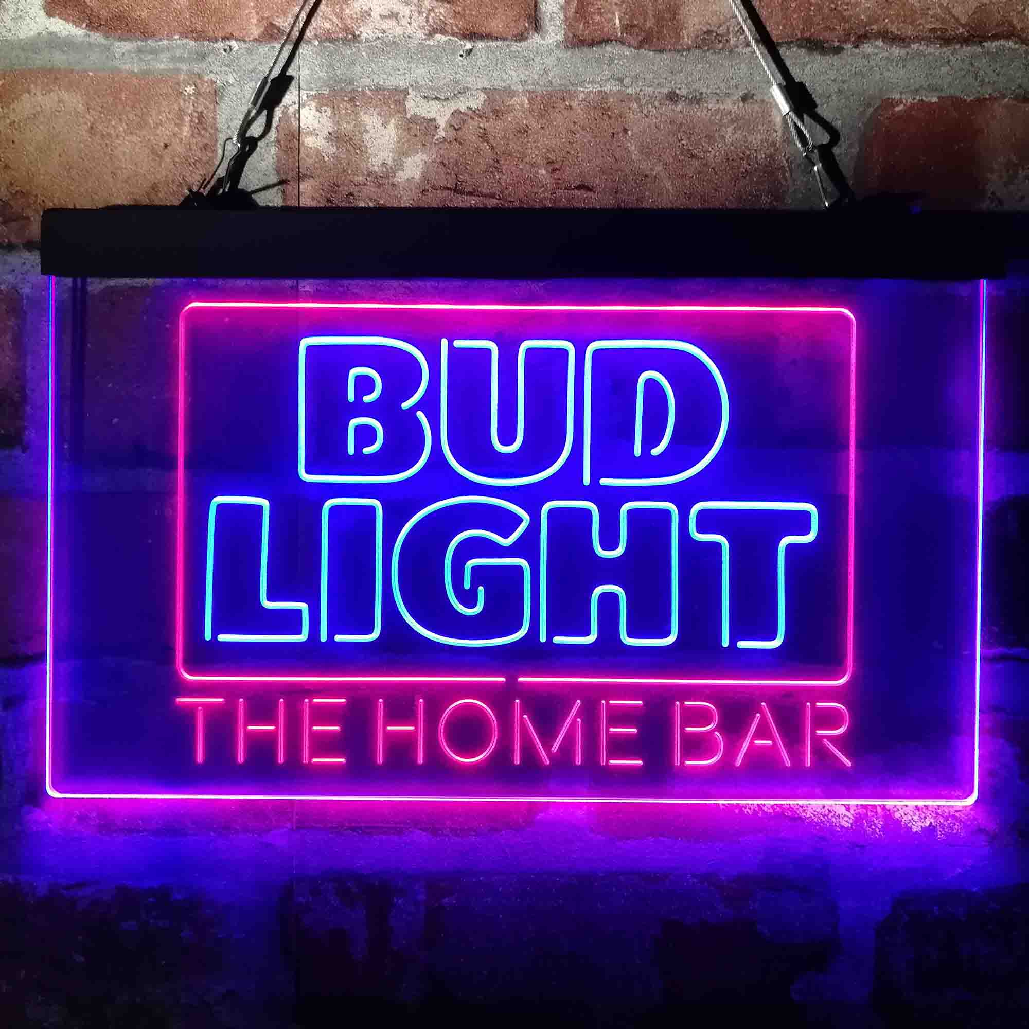 Personalized Bud Light Home Bar Neon-Like LED Sign - Custom Wall Decor Gift