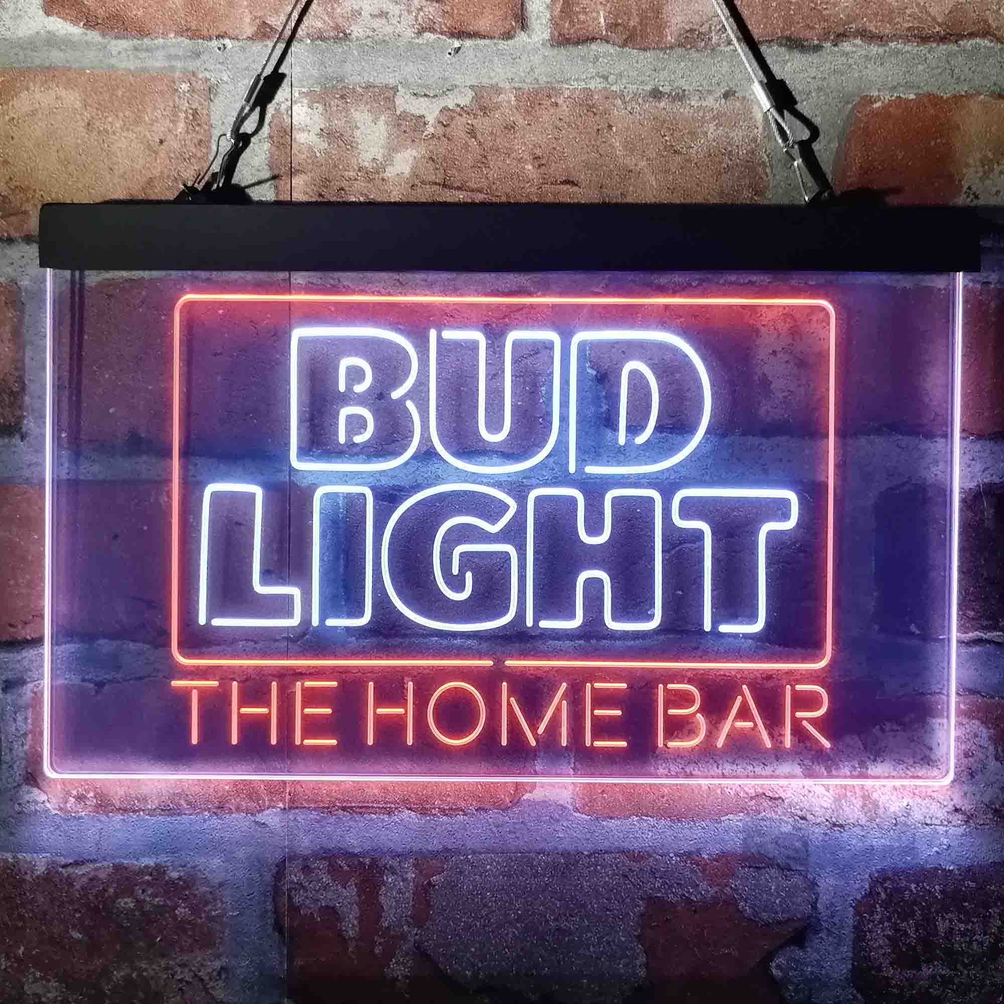 Bud Light New Home Bar Custom Personalized Neon-Like LED Sign